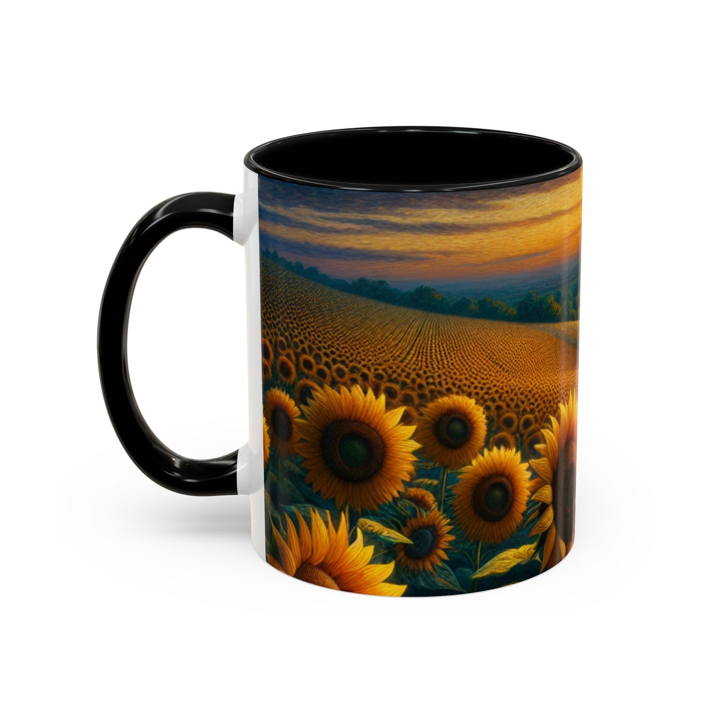 Sunset Serenade in the Sunflower Fields - Mugs