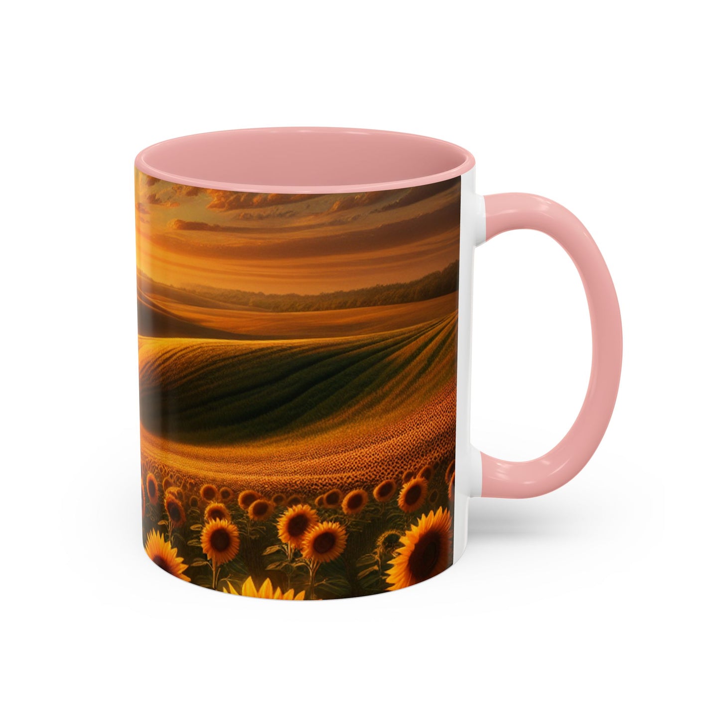 Amber Radiance Sunflower Fields - Mugs