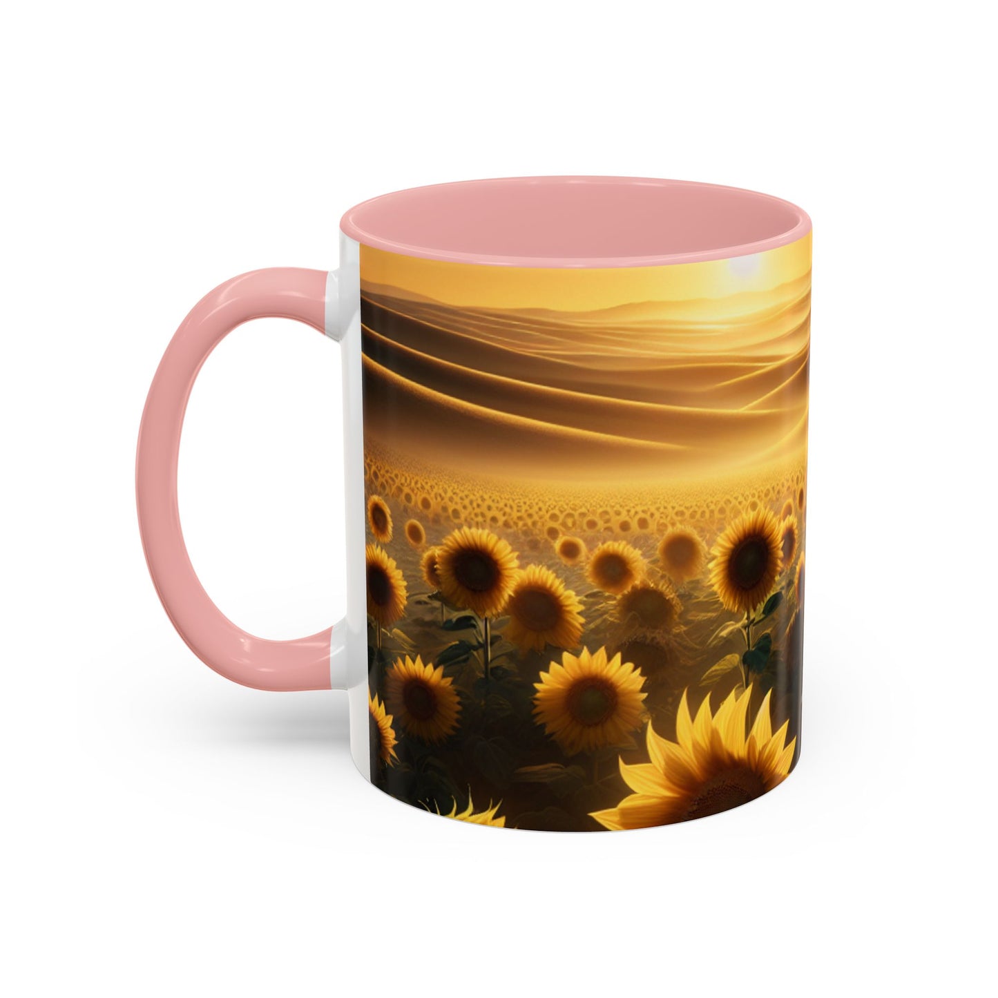Sunset Serenade in Sunflower Dunes - Mugs