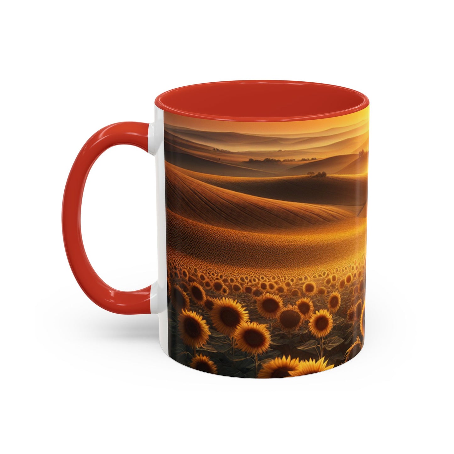 Amber Radiance Sunflower Fields - Mugs