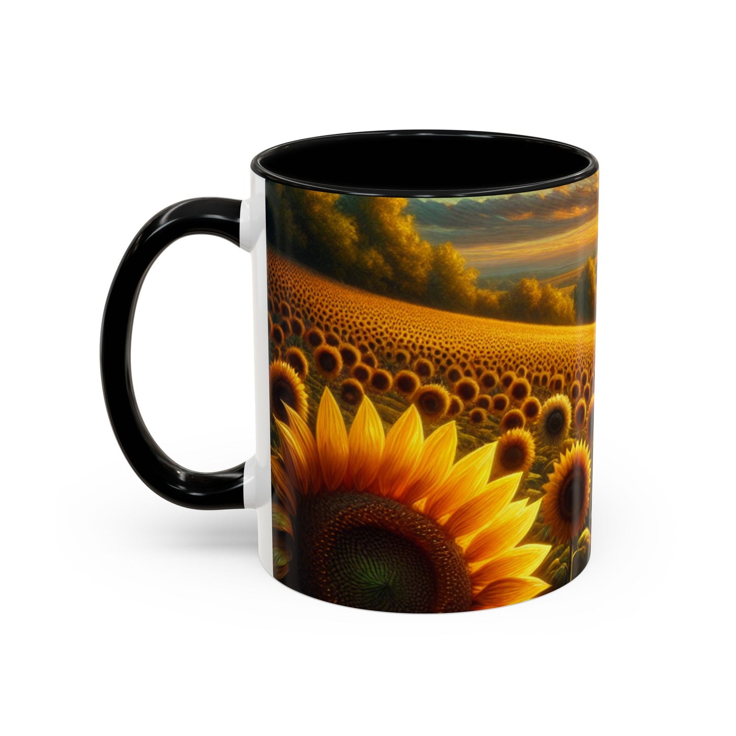 Sunset Serenade in the Sunflower Valley - Mugs
