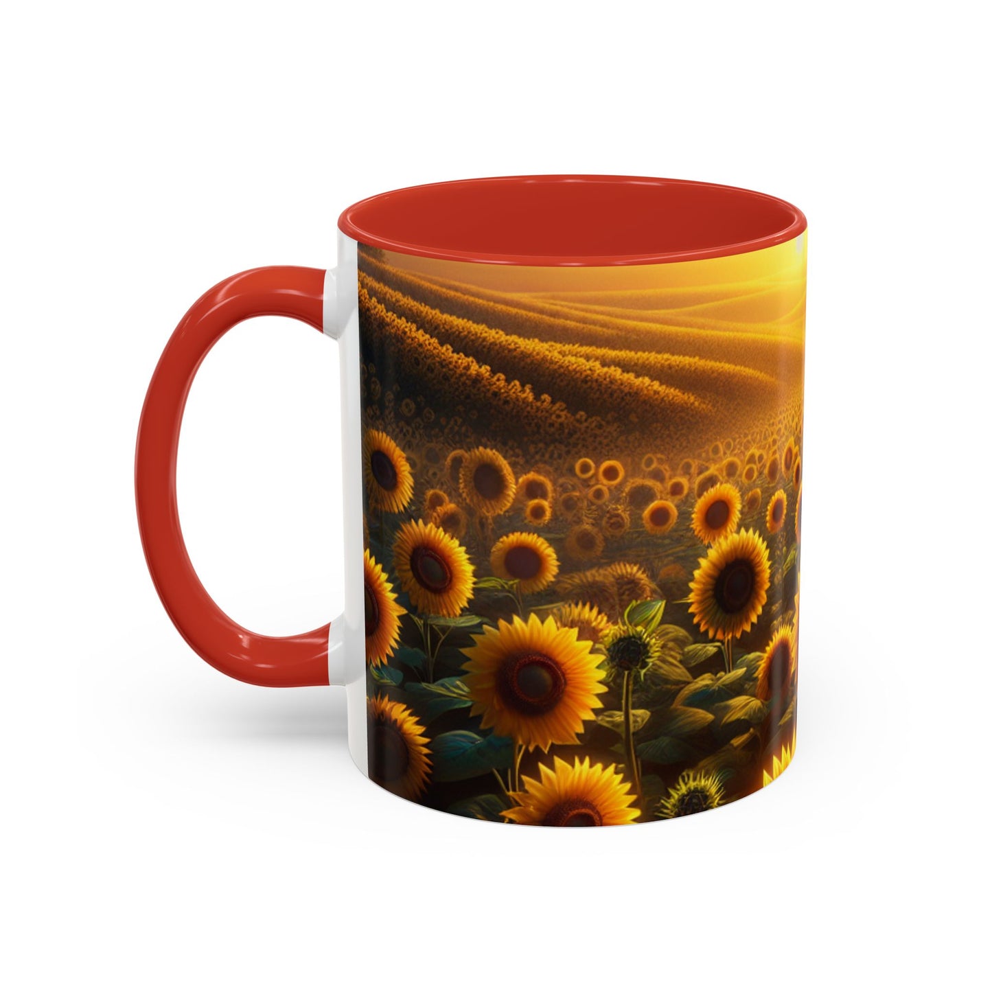 Golden Horizon Sunflower Fields - Mugs