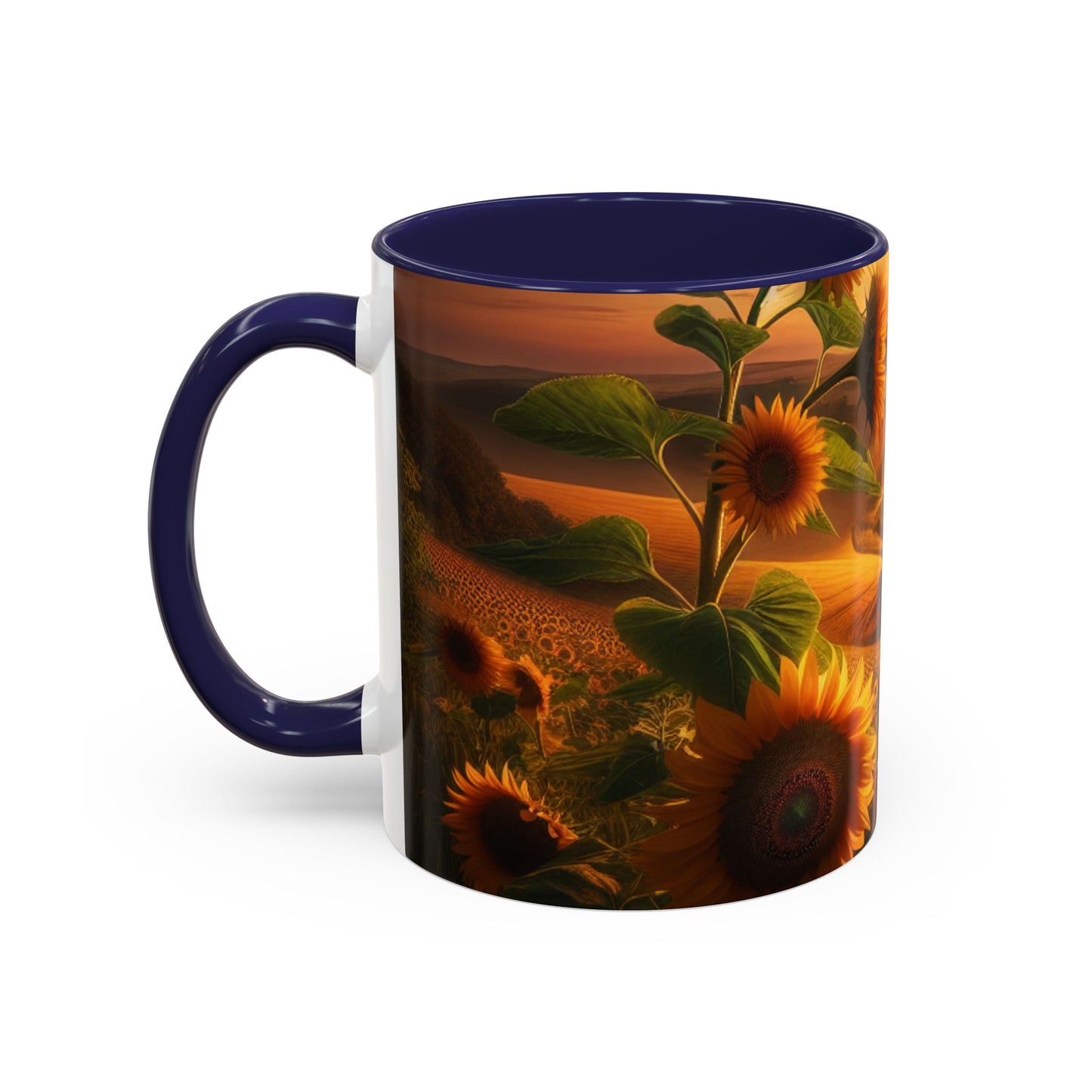 Golden Sunrise Sunflower Valleys - Mugs