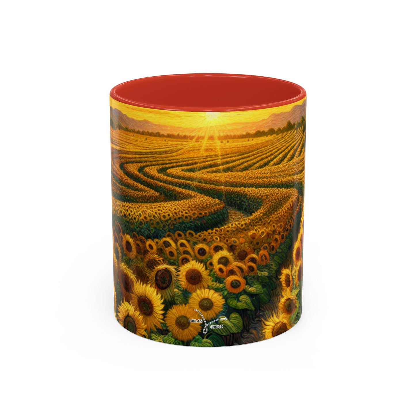 Sun-drenched Van Gogh-inspired Sunflower Spiral - Mugs