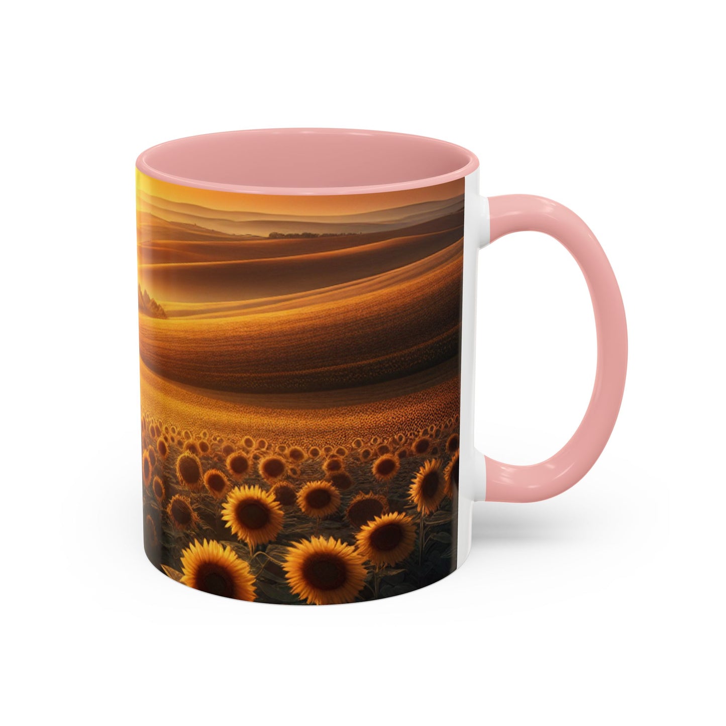Amber Radiance Sunflower Fields - Mugs