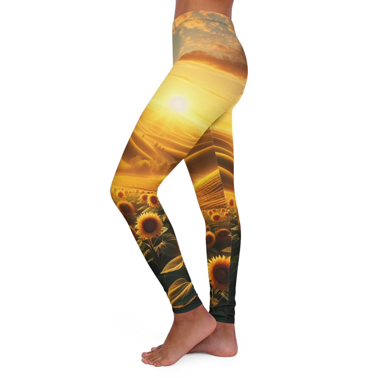 Amber Waves of Sunflower Majesty - Leggings