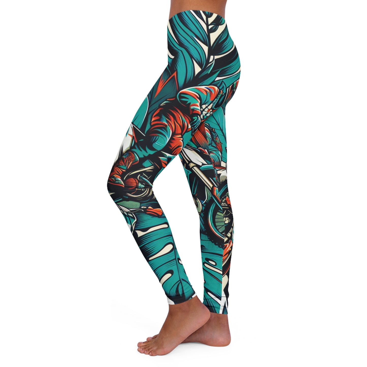 Jungle Racer Tropical Motocross Escape - Leggings