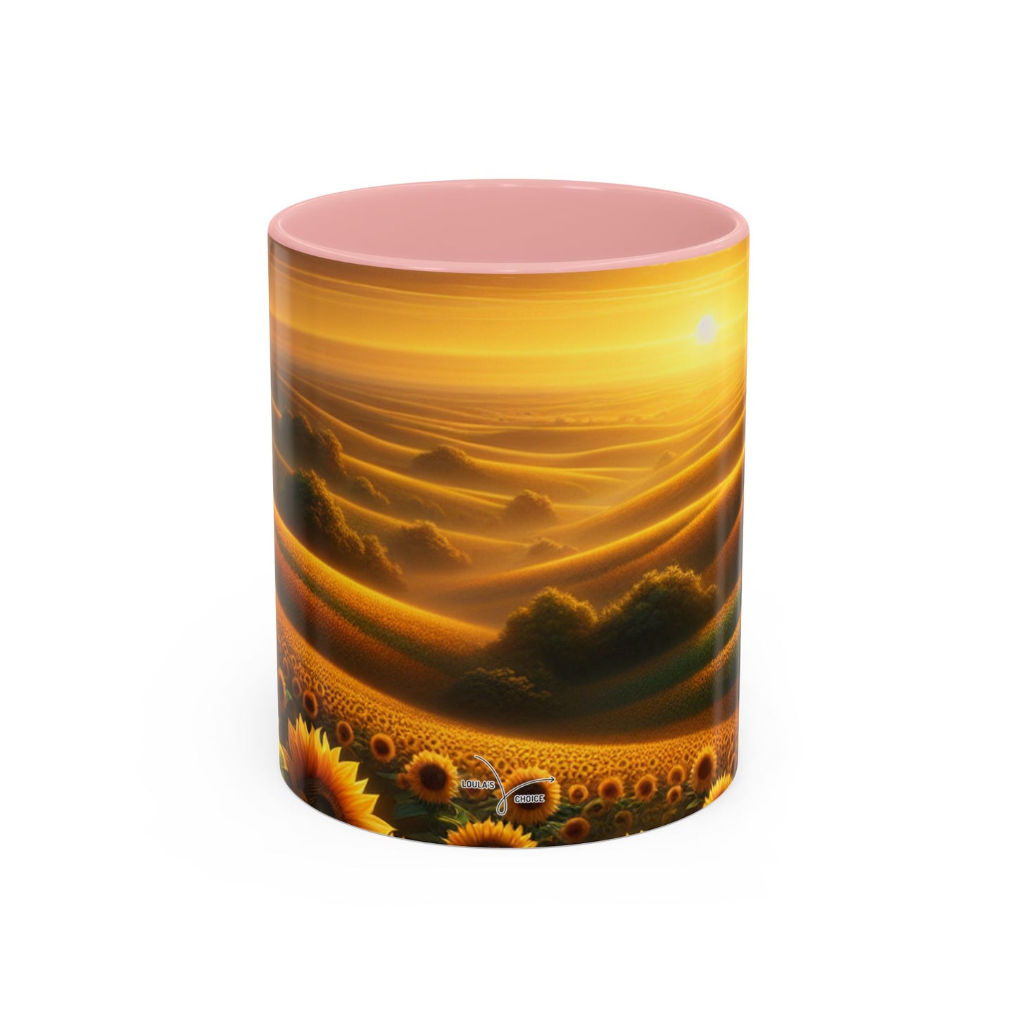 Golden Sunflower Fields at Dusk - Mugs