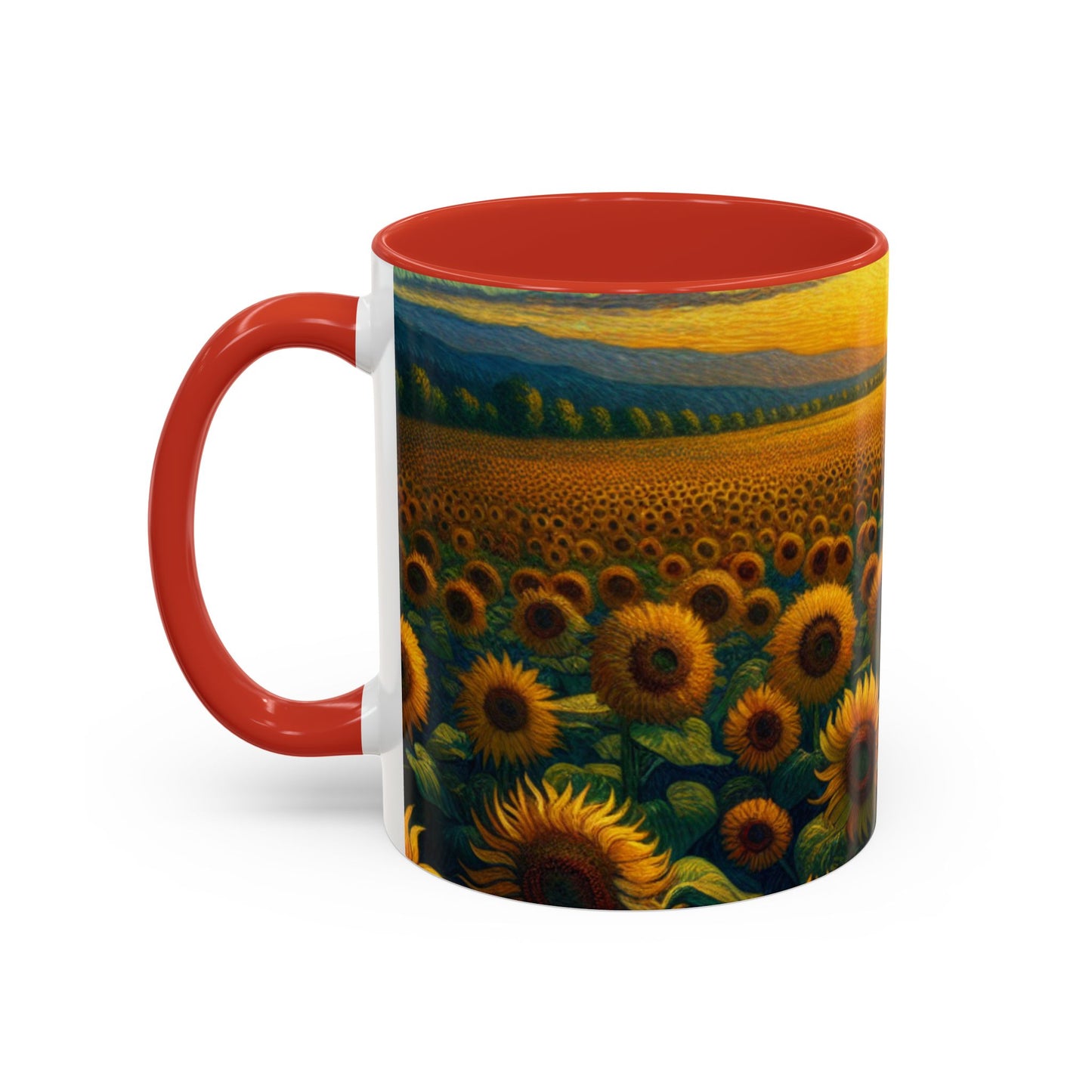 Sunset Sonata Sunflower Field - Mugs