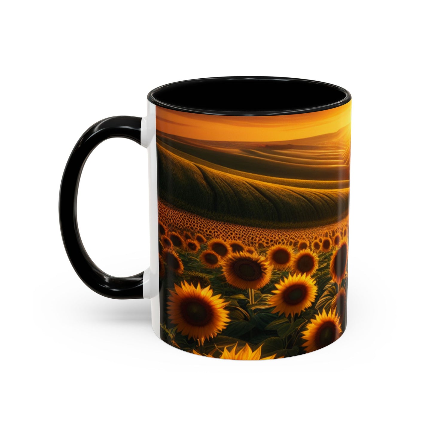 Sunrise Serenade in Sunflower Valleys - Mugs