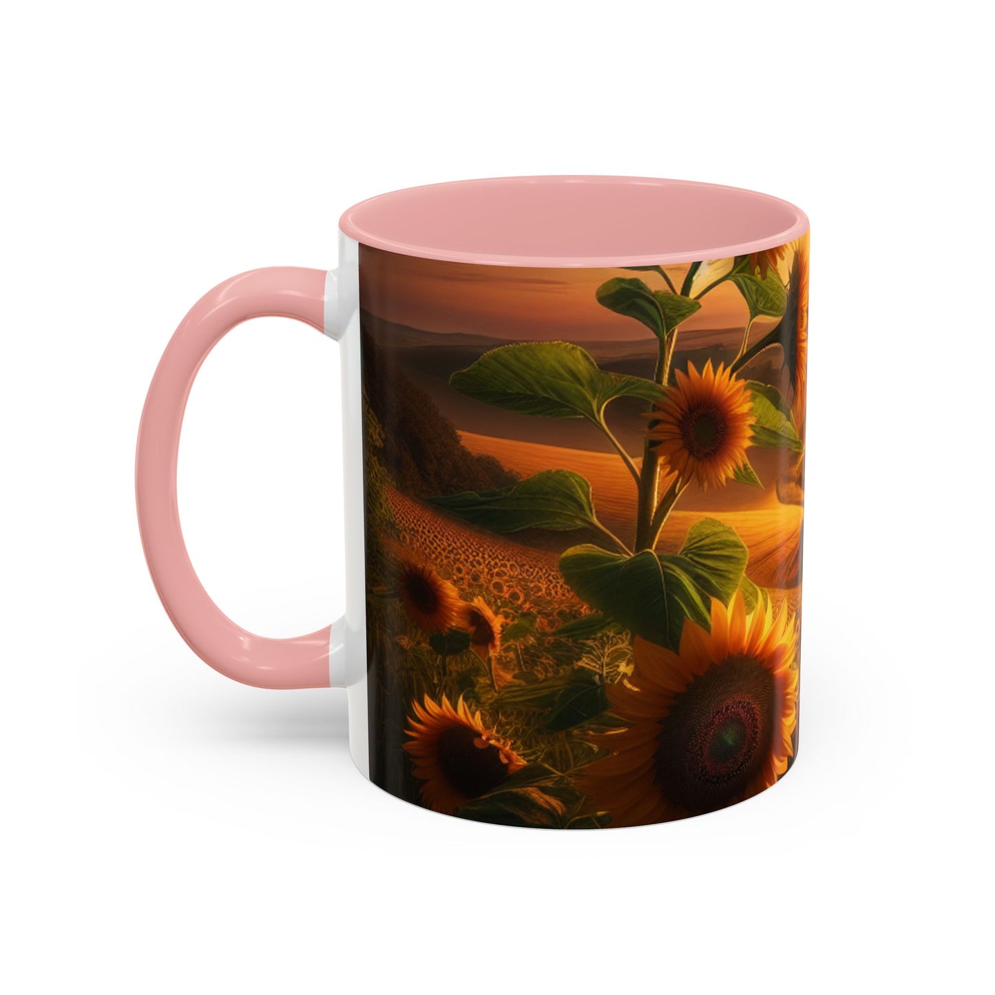 Golden Sunrise Sunflower Valleys - Mugs