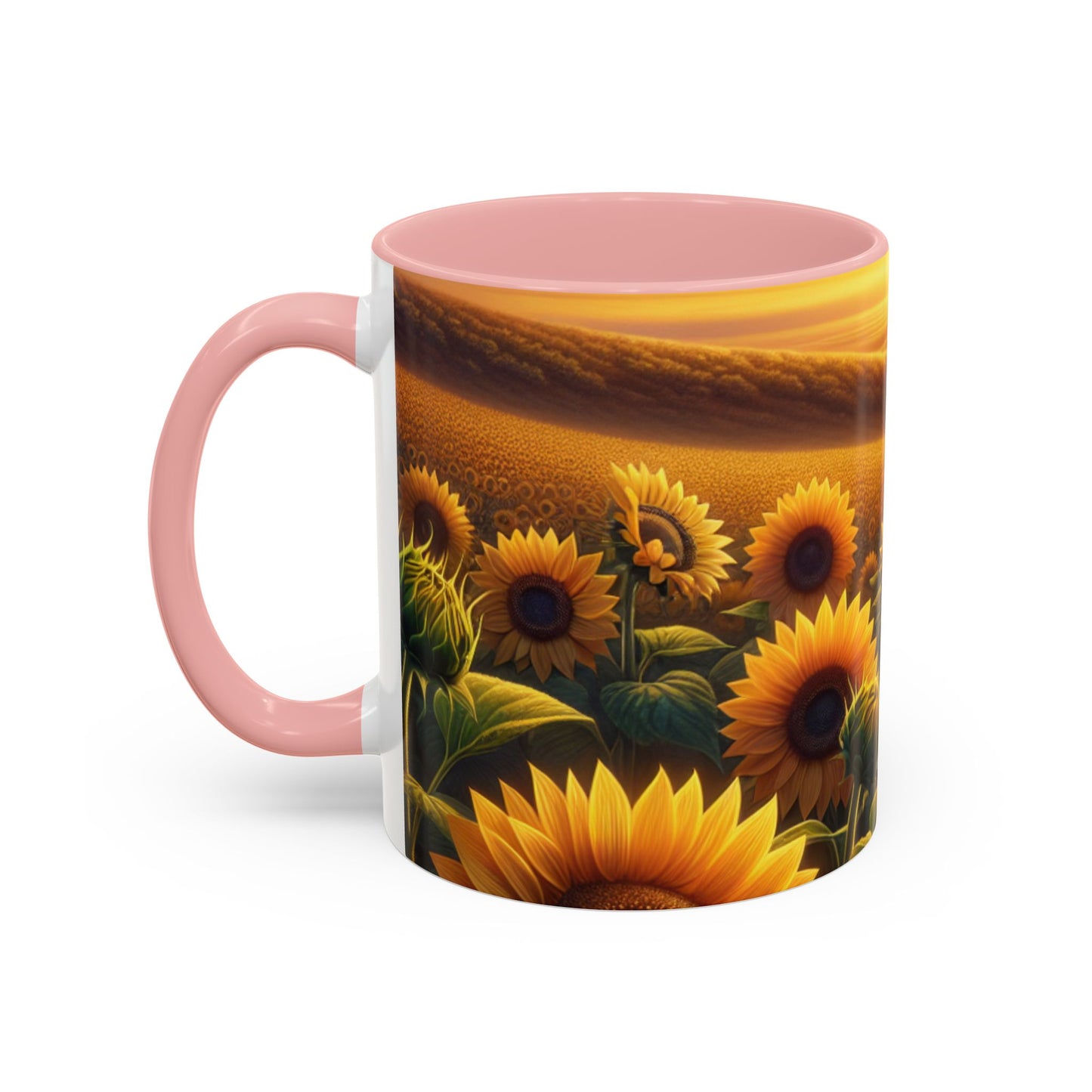 Amber Radiance Sunflower Fields - Mugs