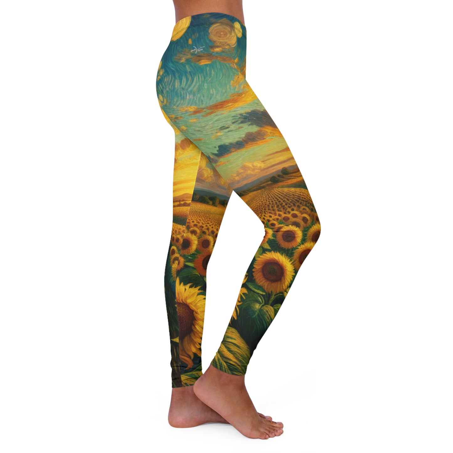 Sunflower Serenade at Dusk - Leggings