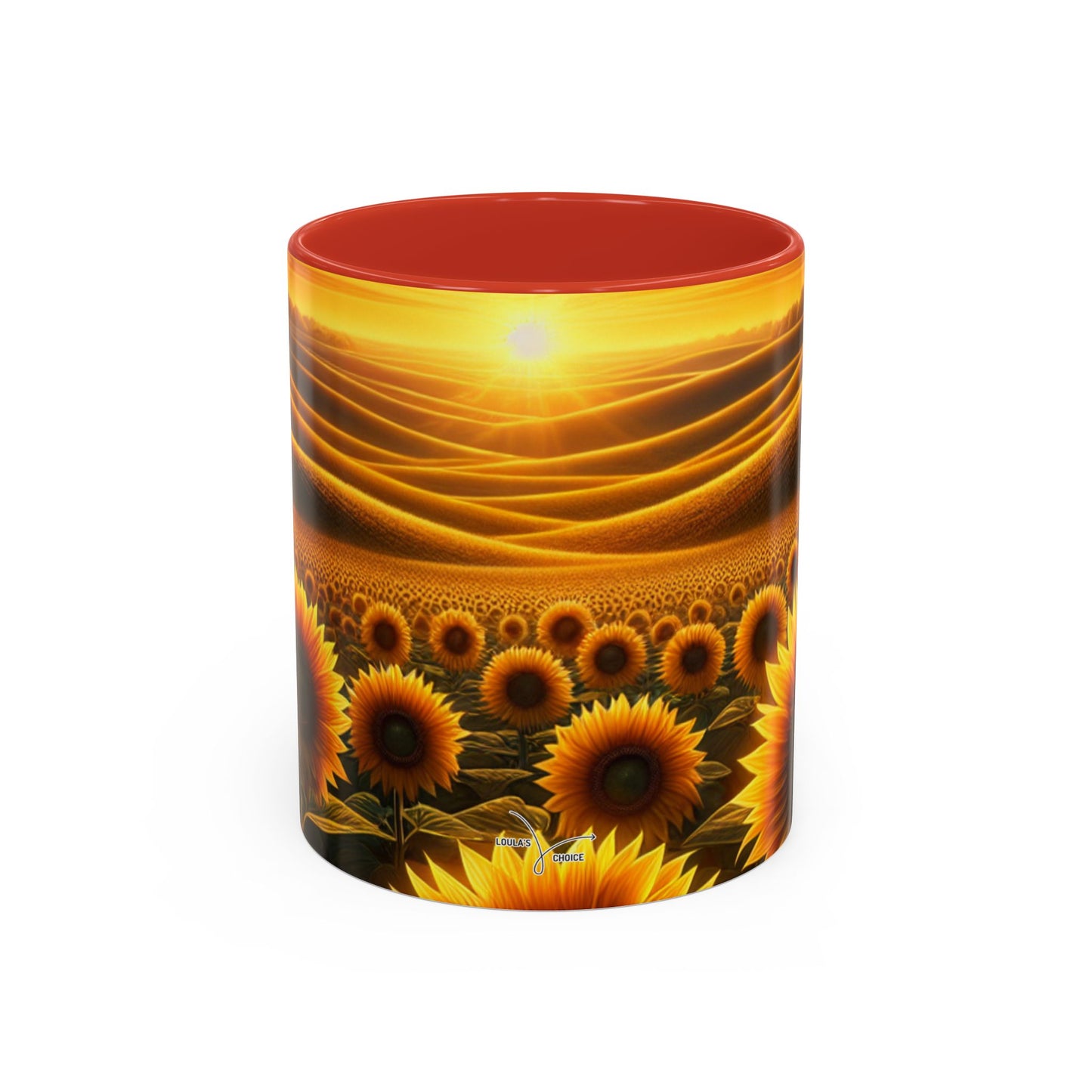 Amber Radiance Sunflower Fields - Mugs