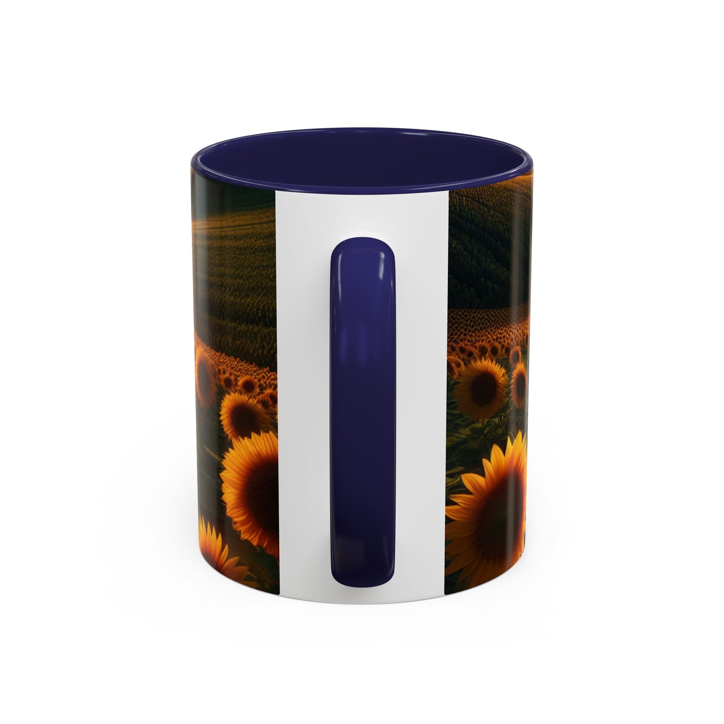Sunset Serenity in Sunflower Valleys - Mugs