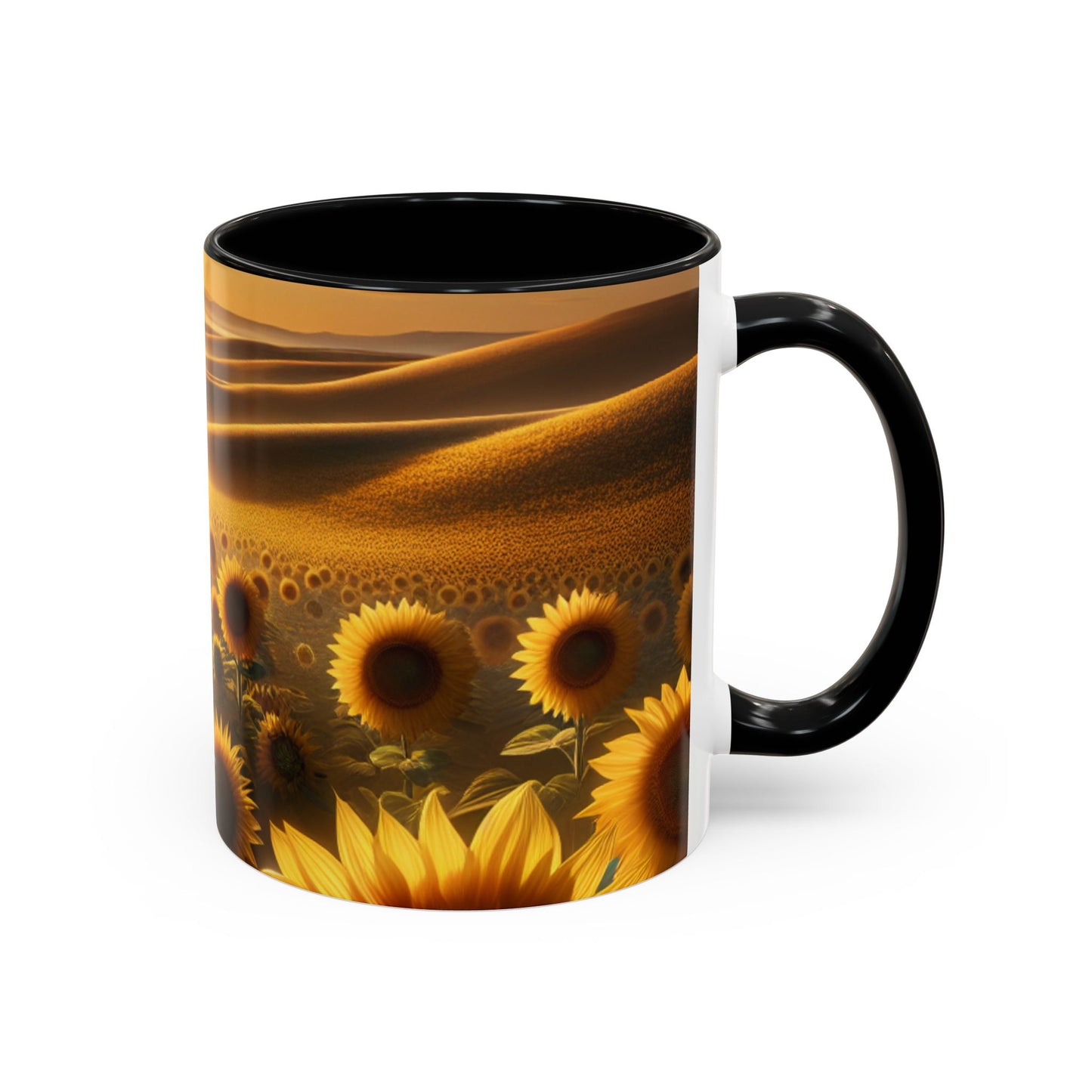 Sunset Serenade in Sunflower Dunes - Mugs