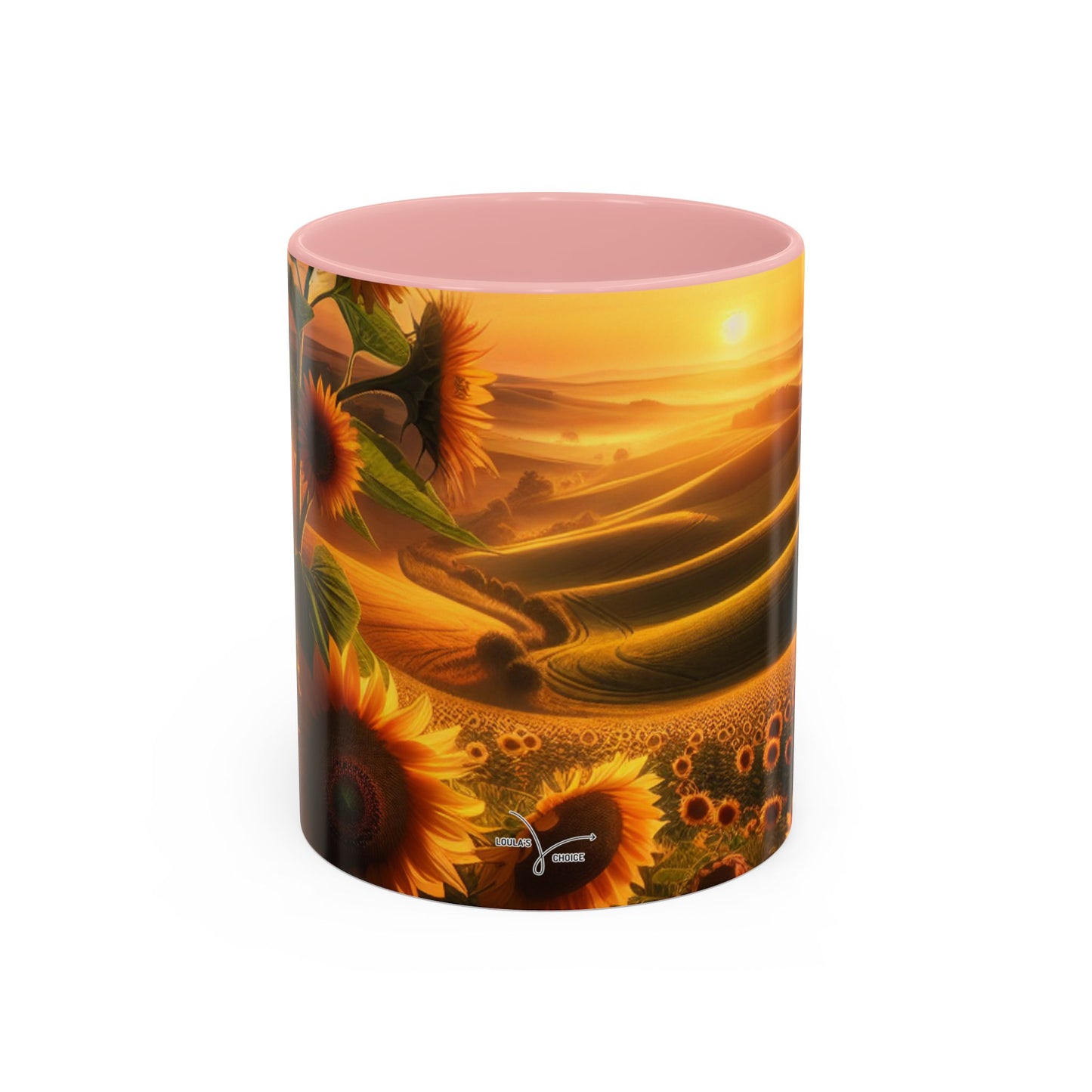 Golden Sunrise Sunflower Valleys - Mugs