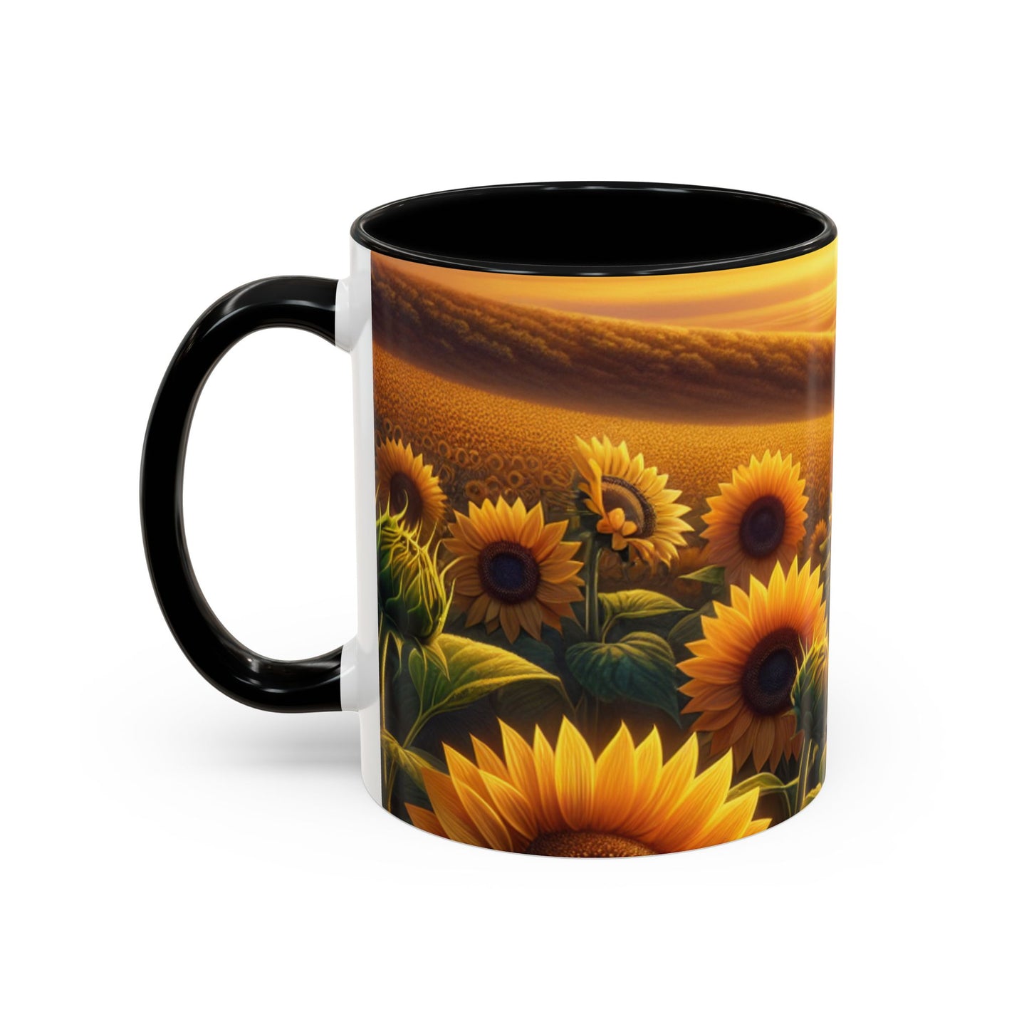 Amber Radiance Sunflower Fields - Mugs