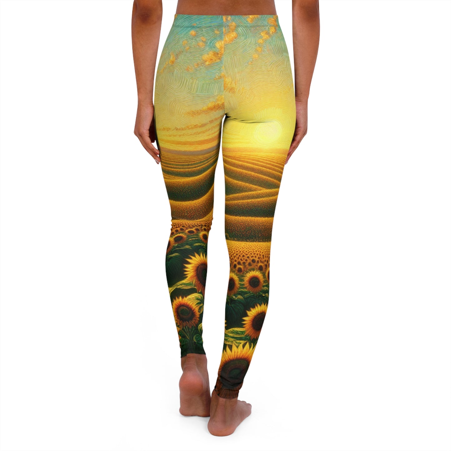 Sunset Harmony Sunflower Fields - Leggings
