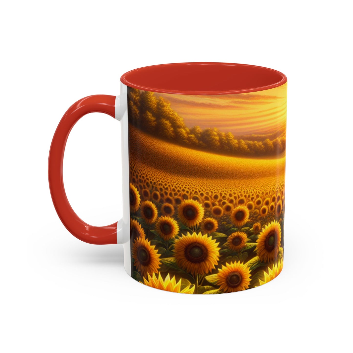 Sunset Serenade Sunflower Tapestry - Mugs