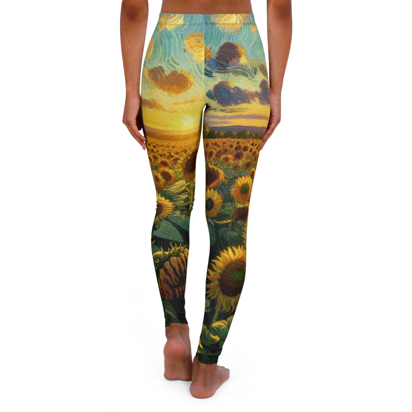 Sunflower Serenade at Dusk - Leggings
