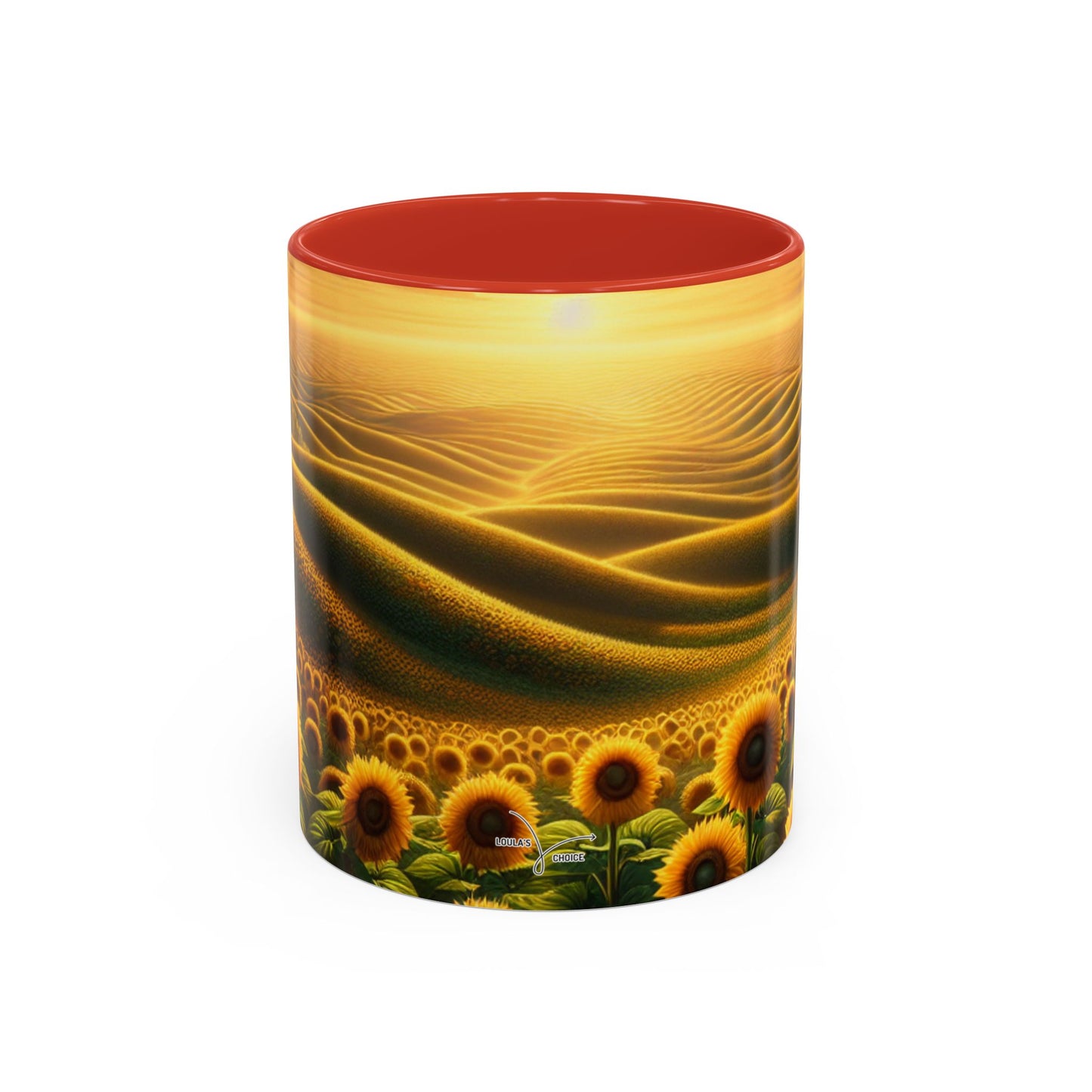 Golden Sunrise in the Sunflower Valleys - Mugs