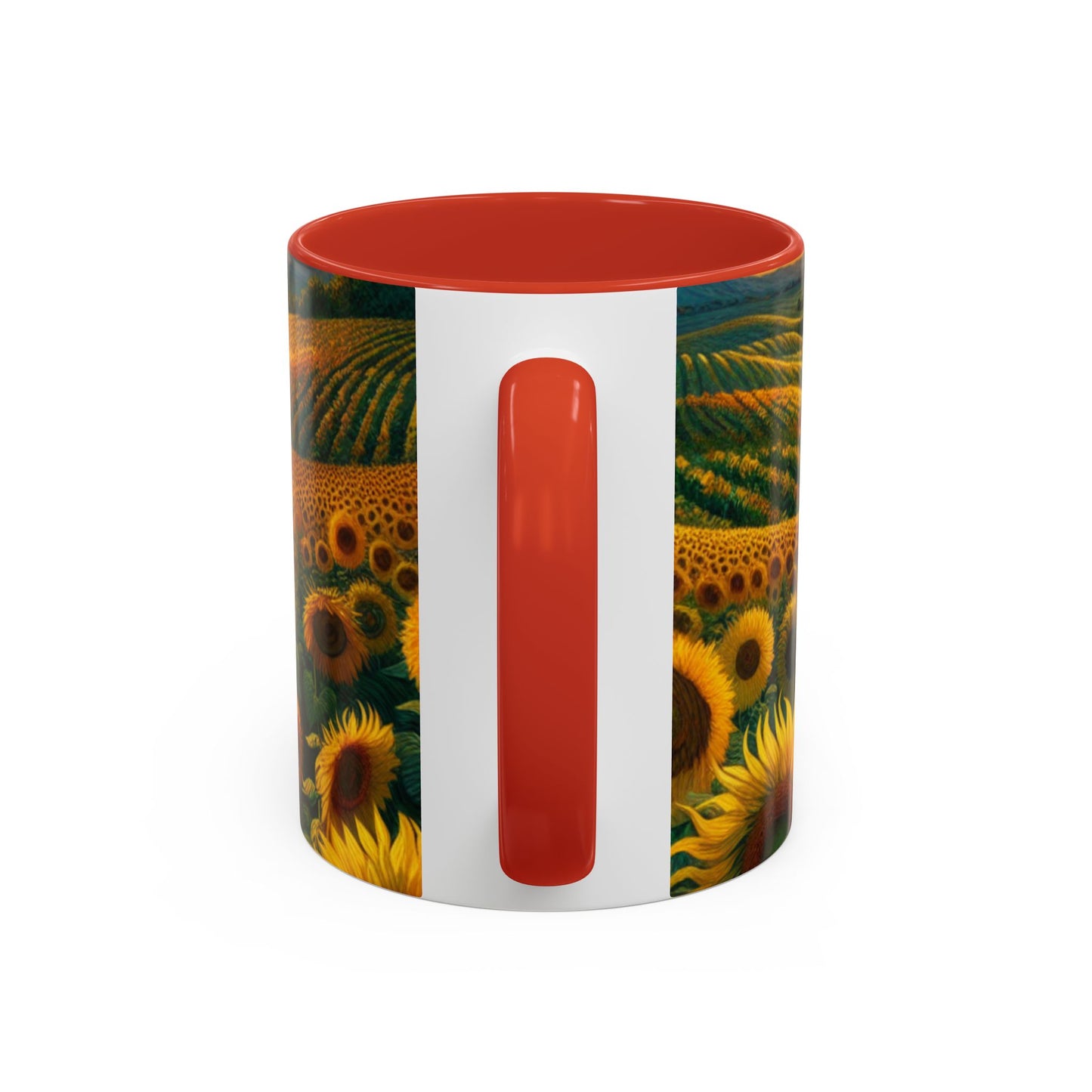Golden Sunrise Sunflower Fields - Mugs
