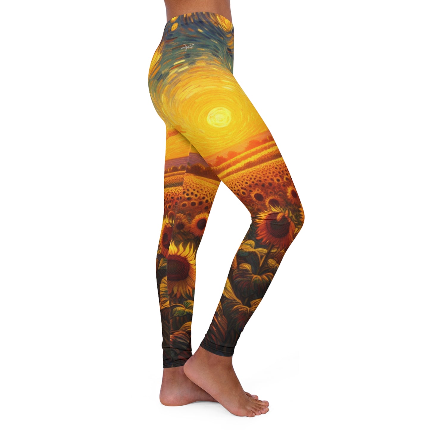 Sunflower Serenade at Dusk - Leggings