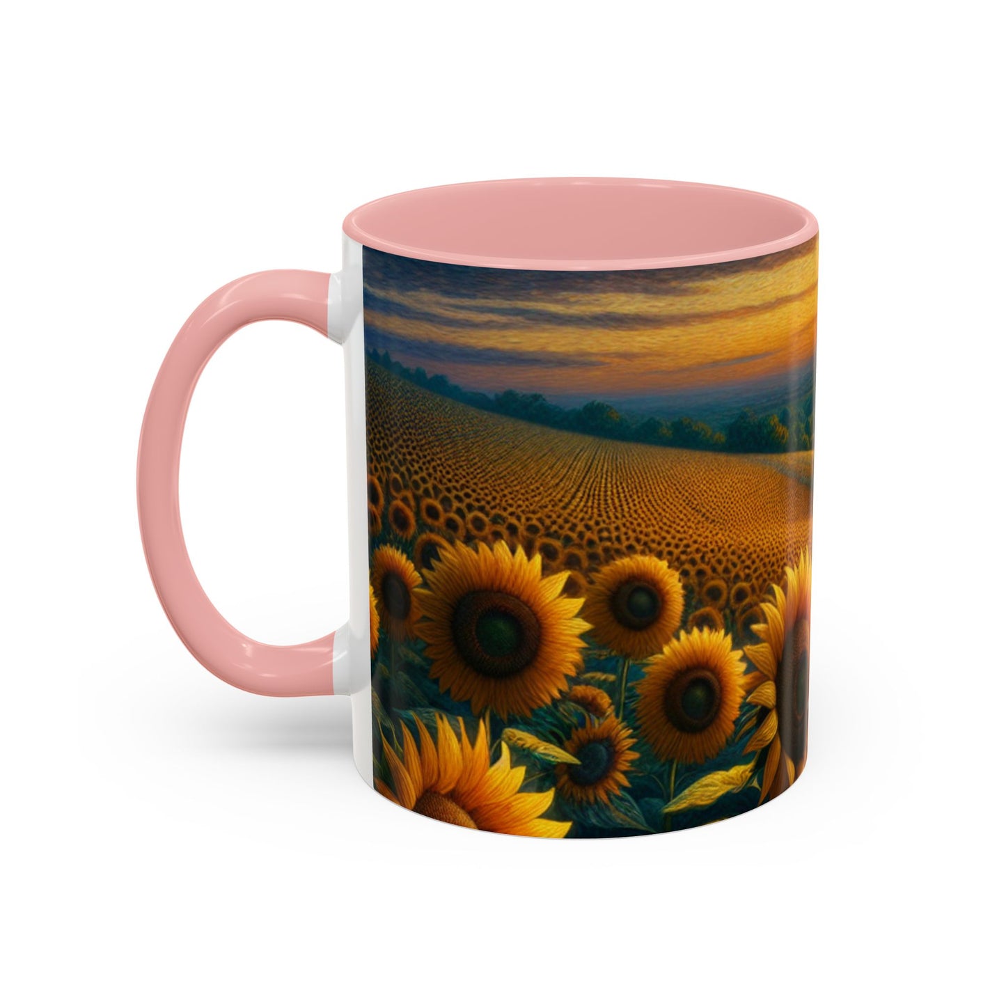 Sunset Serenade in the Sunflower Fields - Mugs