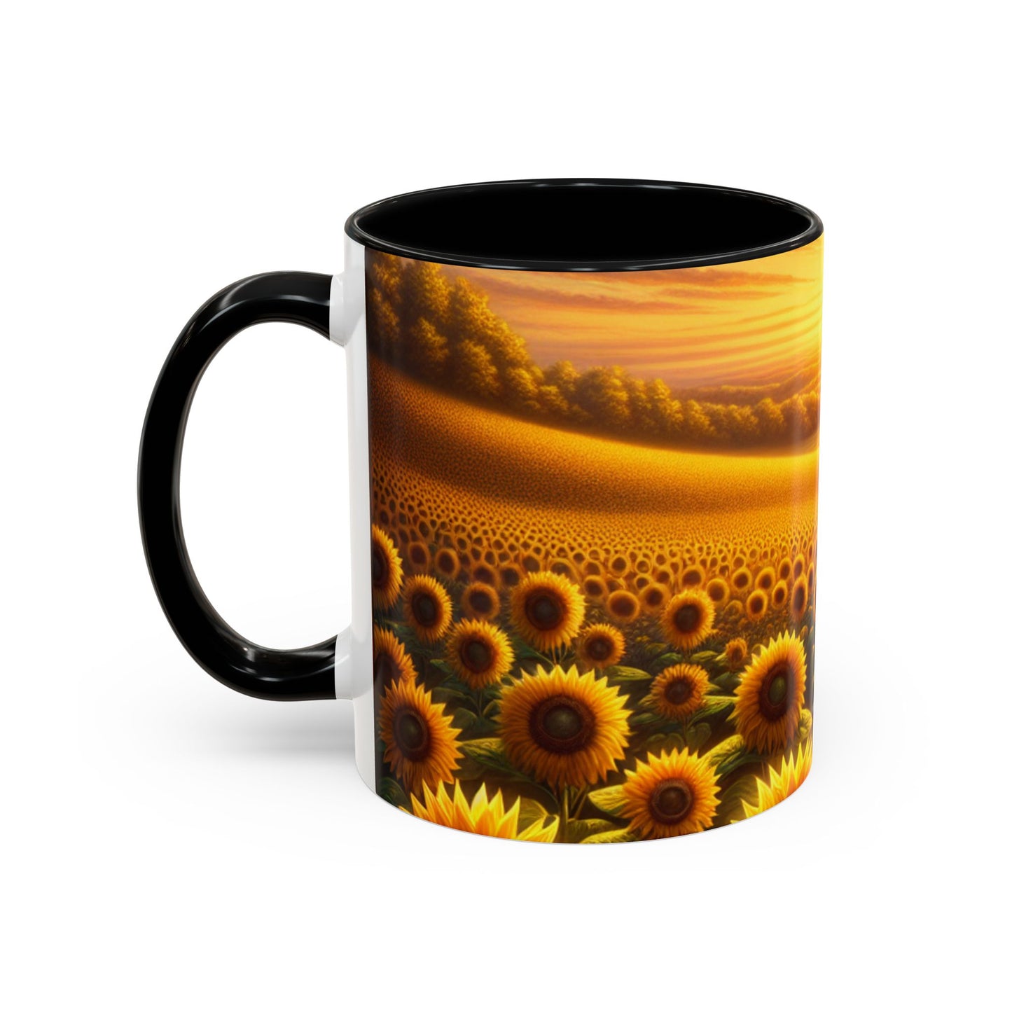 Sunset Serenade Sunflower Tapestry - Mugs
