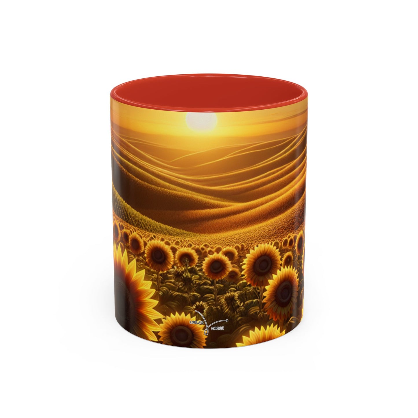 Golden Hour Sunflower Waves - Mugs