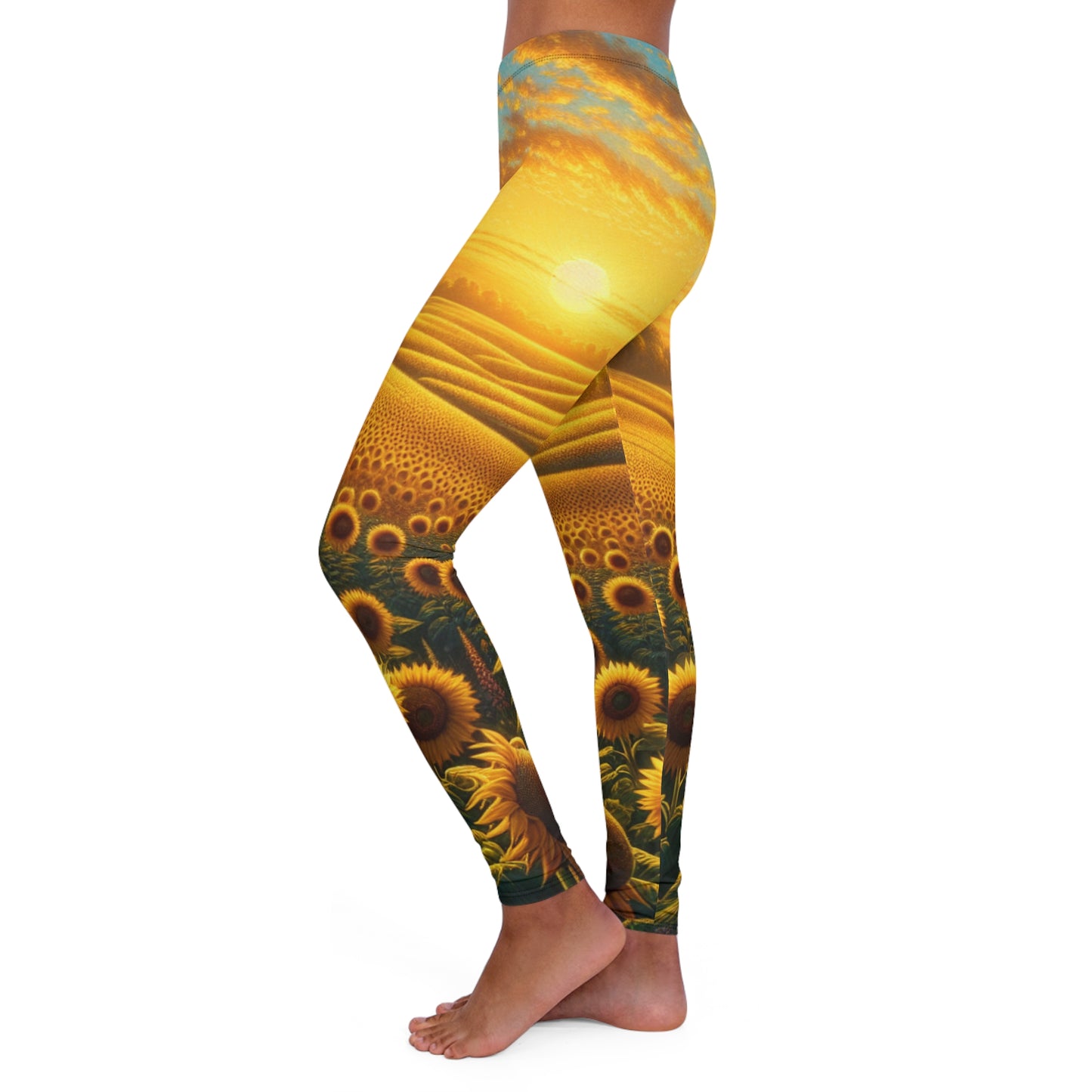 Sunset Sunflower Serenade Pattern - Leggings