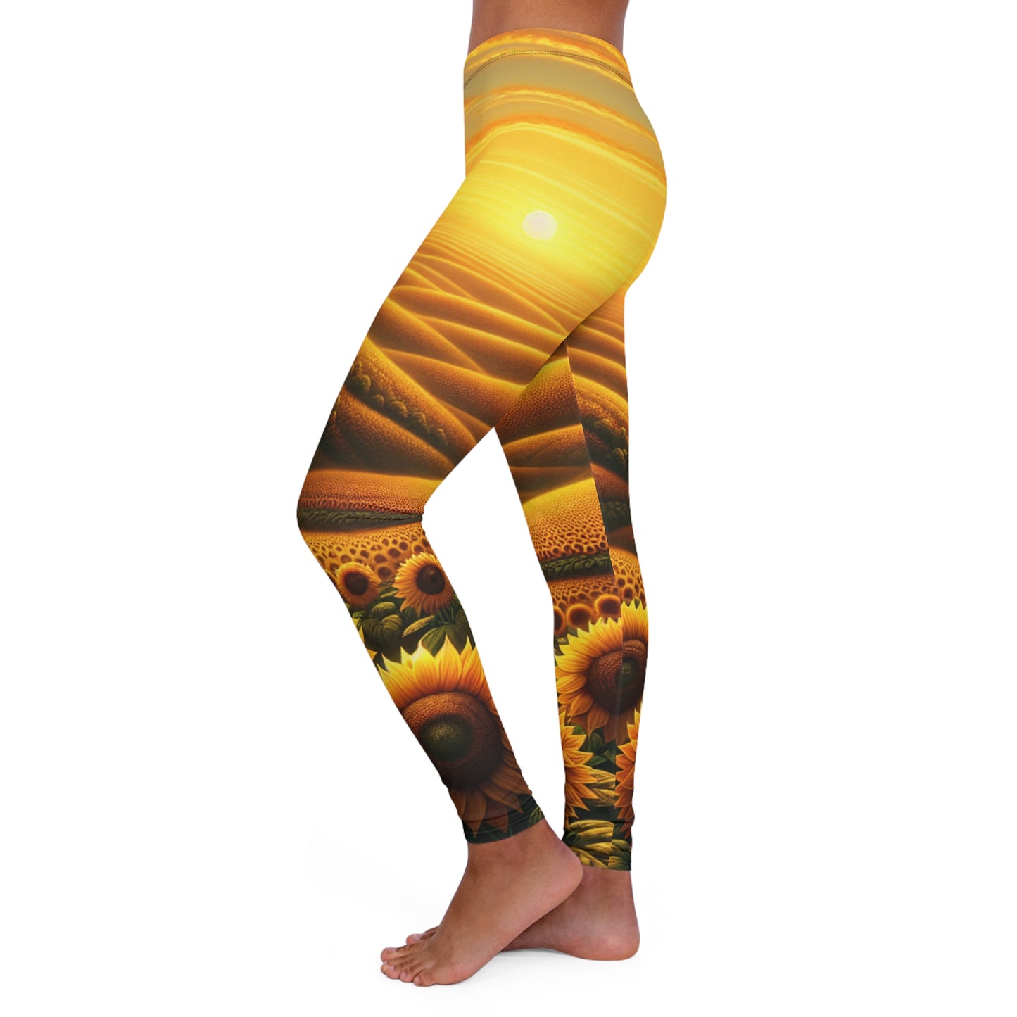 Amber Horizon Sunflower Waves - Leggings