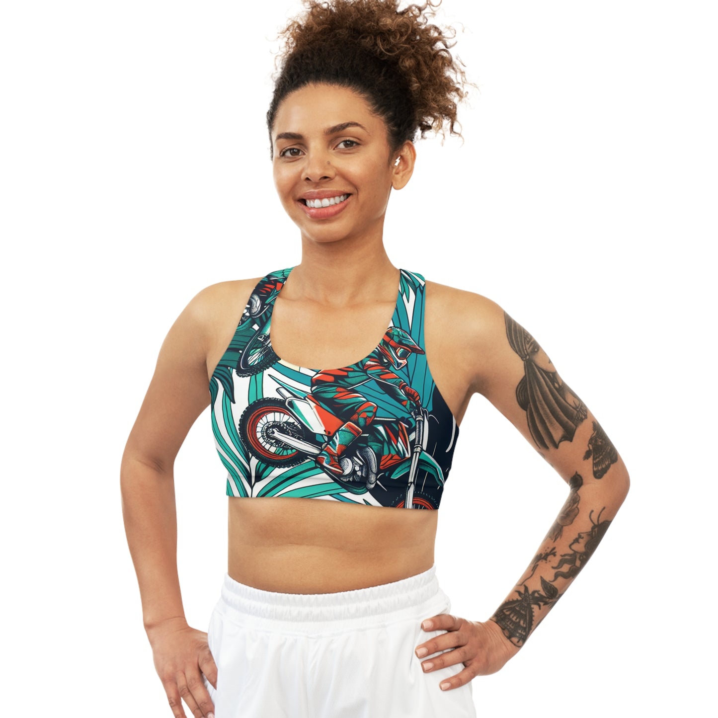Tropical Trailblazers MotoX Escape Pattern - Sports Bra