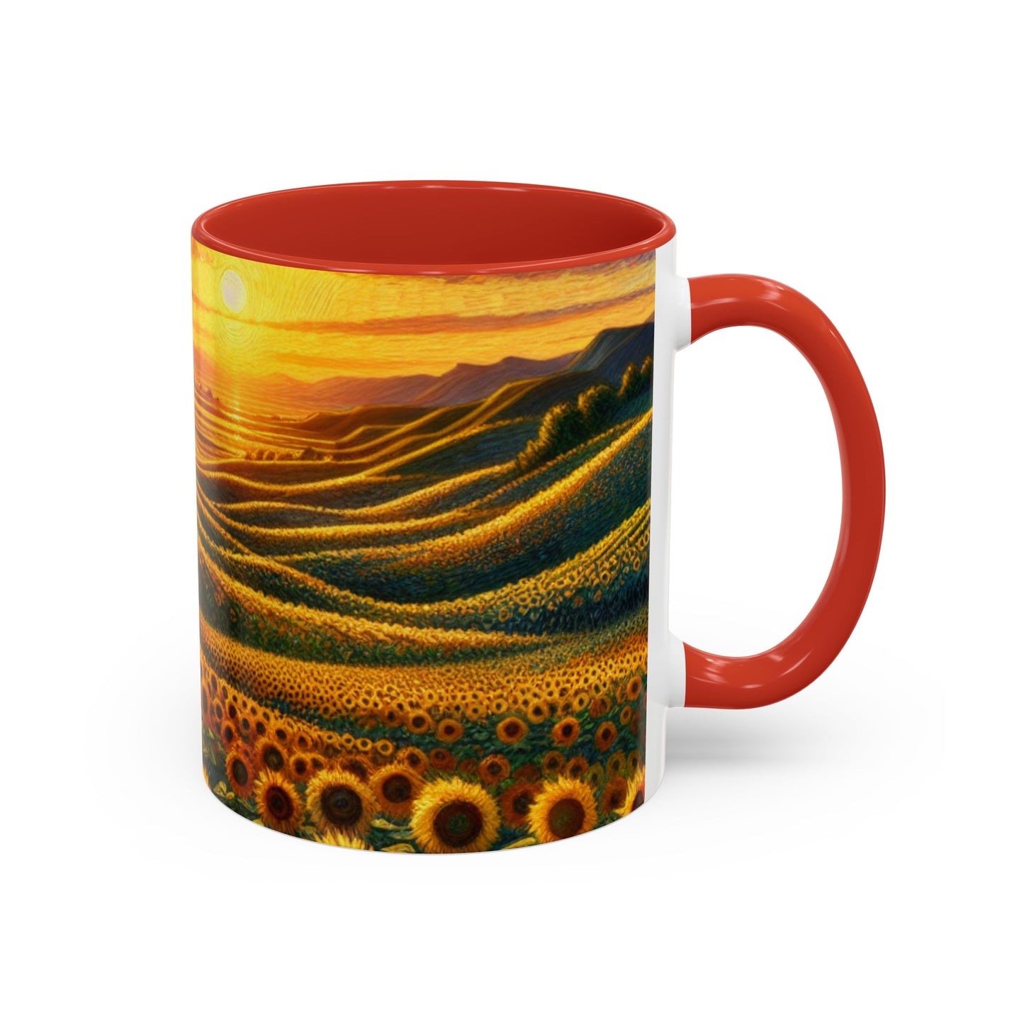 Sunset Serenade in Sunflower Valleys - Mugs