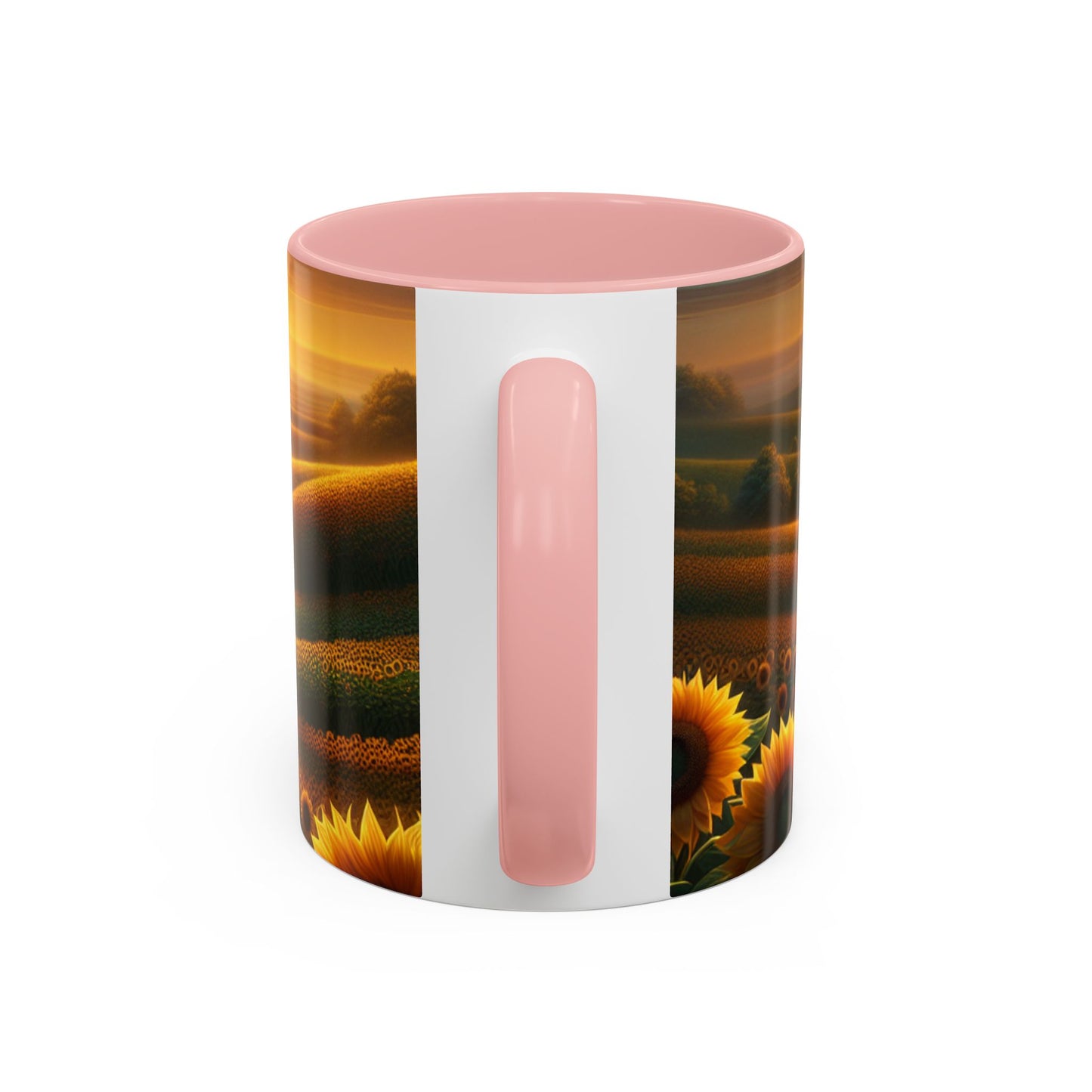 Golden Sunflower Fields at Dusk - Mugs