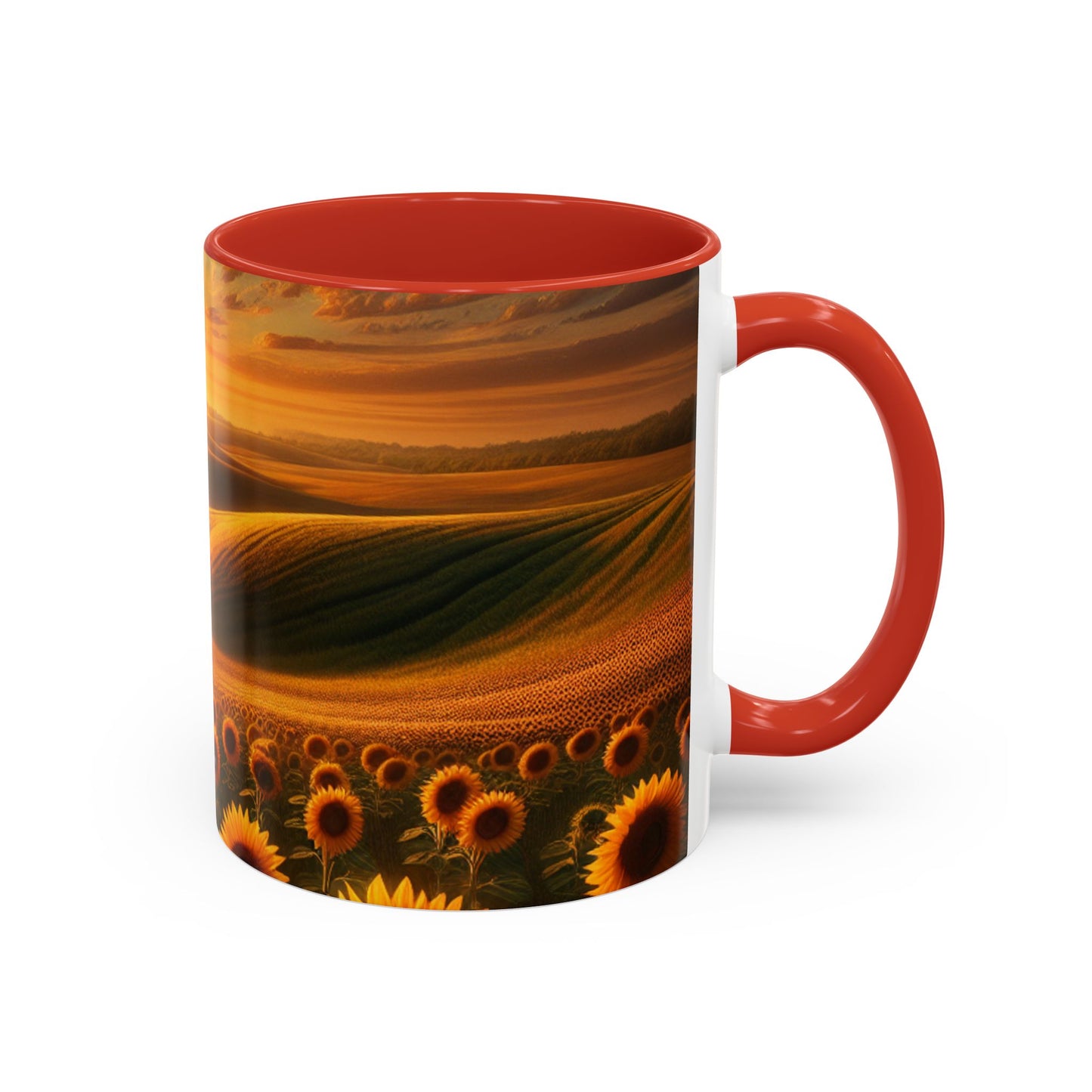 Amber Radiance Sunflower Fields - Mugs
