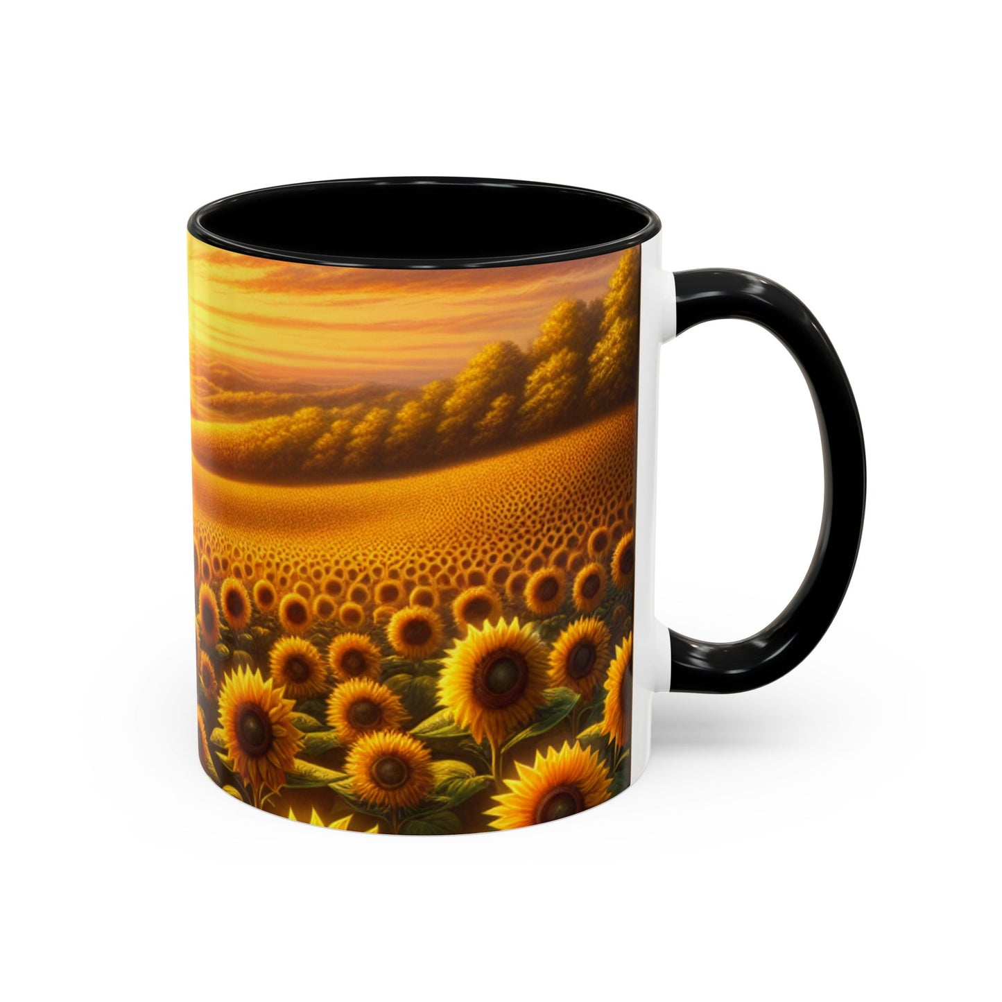 Sunset Serenade Sunflower Tapestry - Mugs