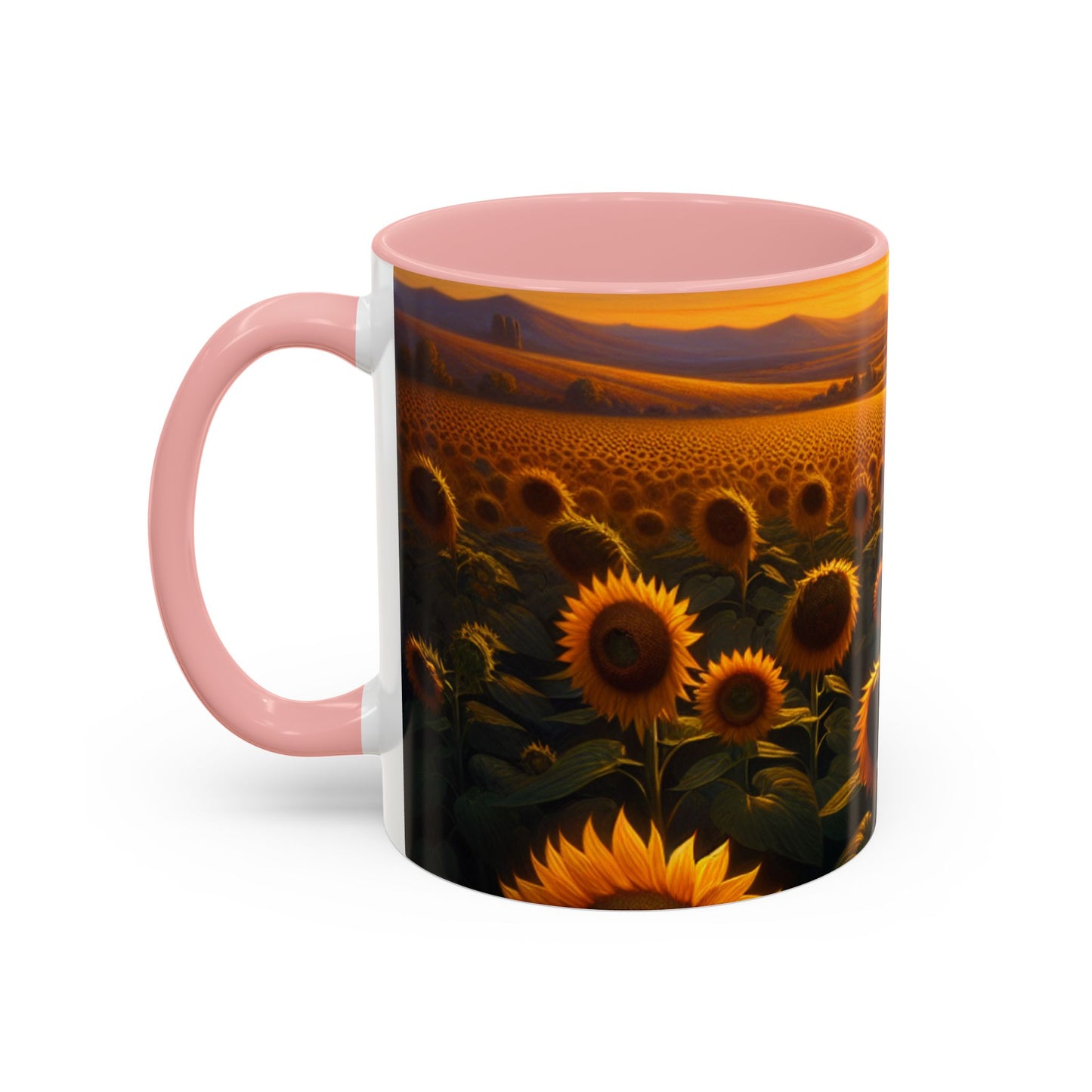 Golden Sunset Sunflower Serenade - Mugs