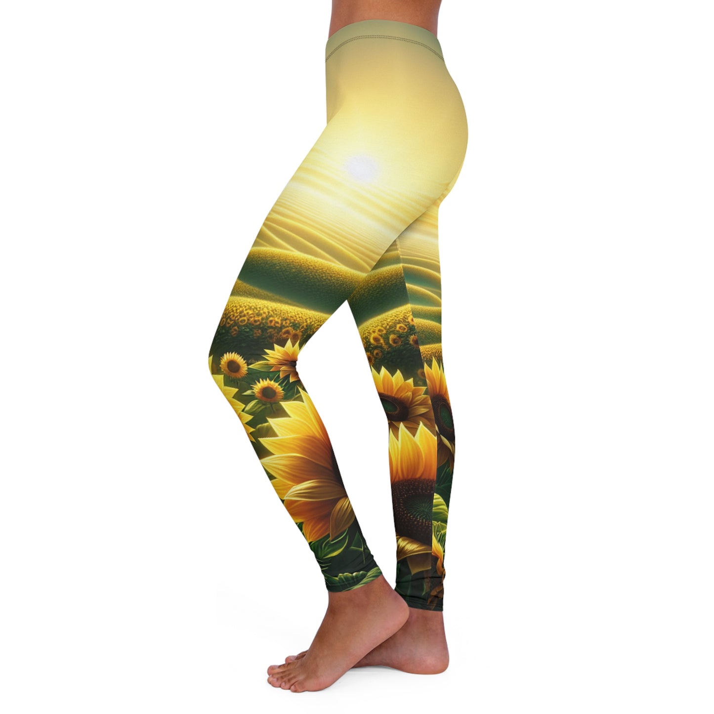 Sunset Sunflower Serenade - Leggings