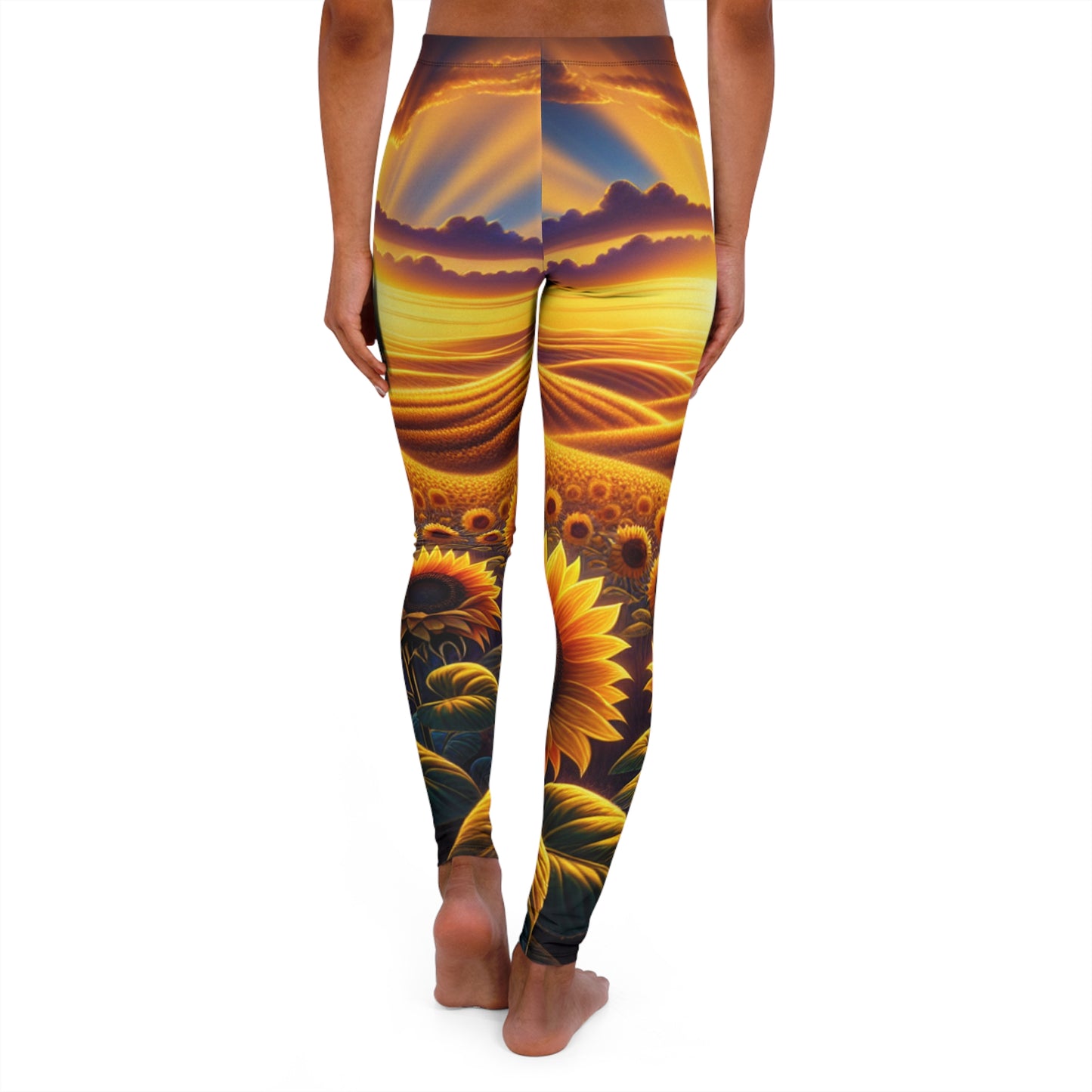 Golden Radiance Sunflower Fields - Leggings