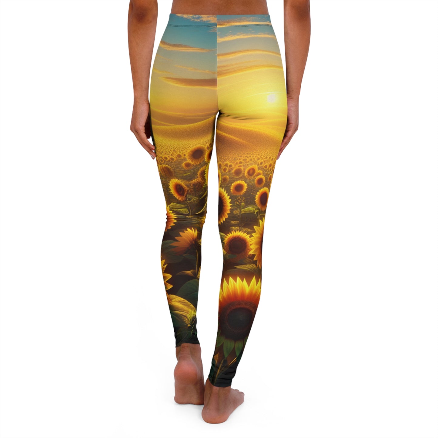 Golden Horizon Sunflower Fields - Leggings