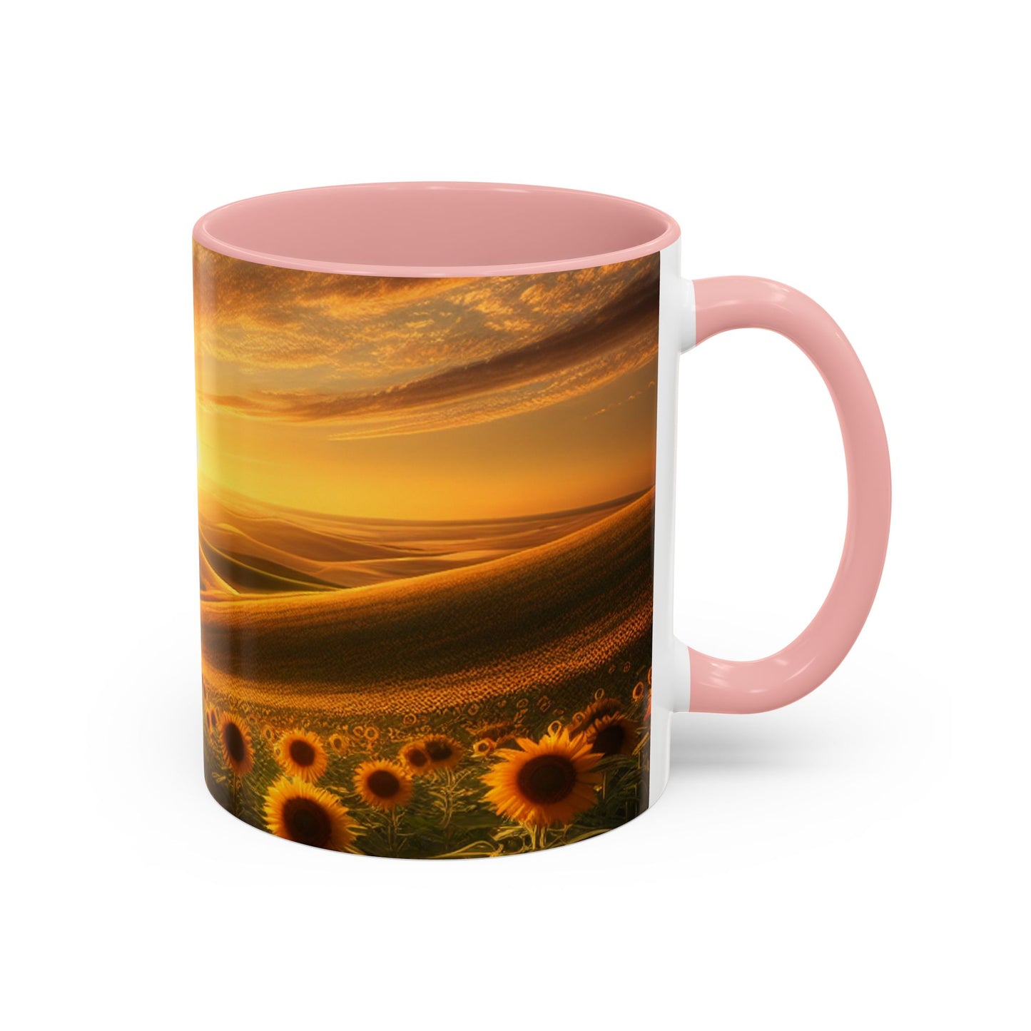 Sunset Amber Waves and Sunflower Bliss - Mugs