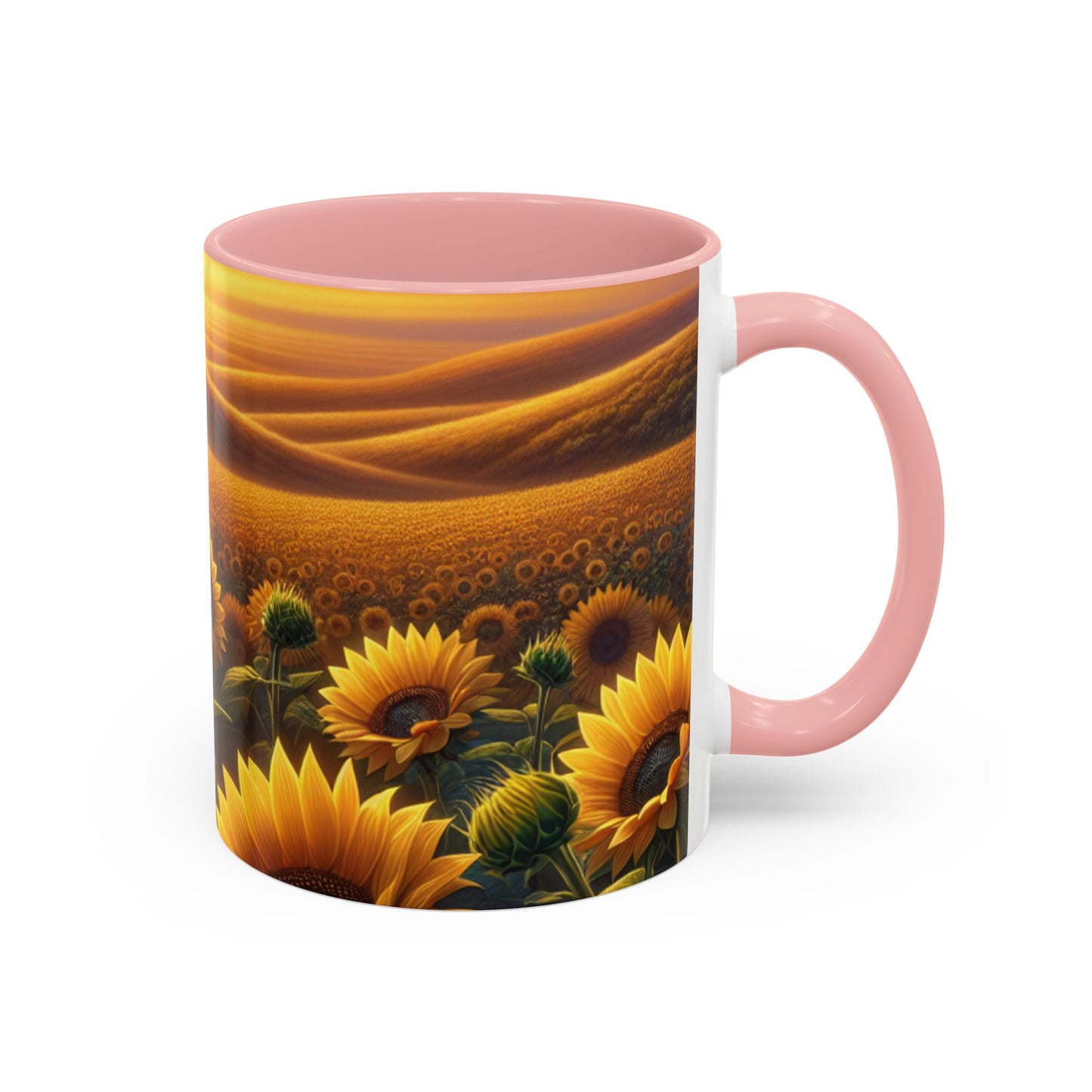 Amber Radiance Sunflower Fields - Mugs