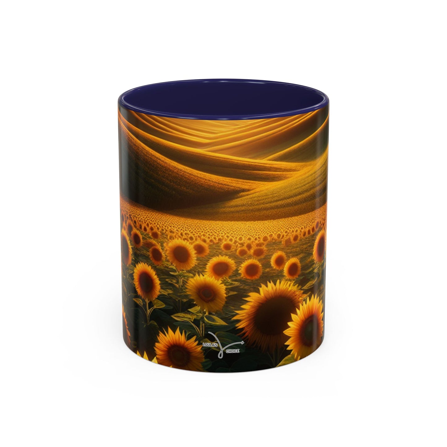 Sunset Serenity in Sunflower Valleys - Mugs