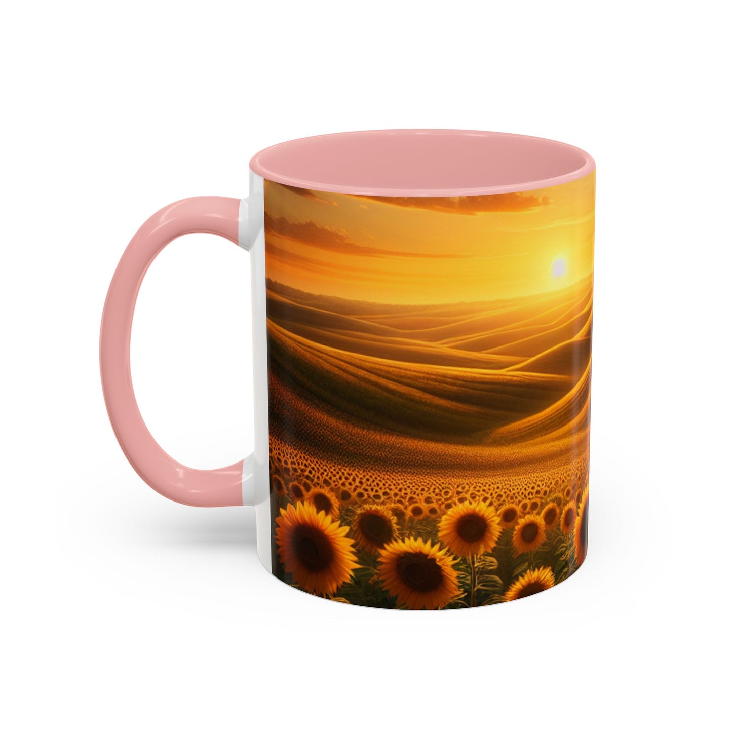 Amber Radiance Sunflower Fields - Mugs