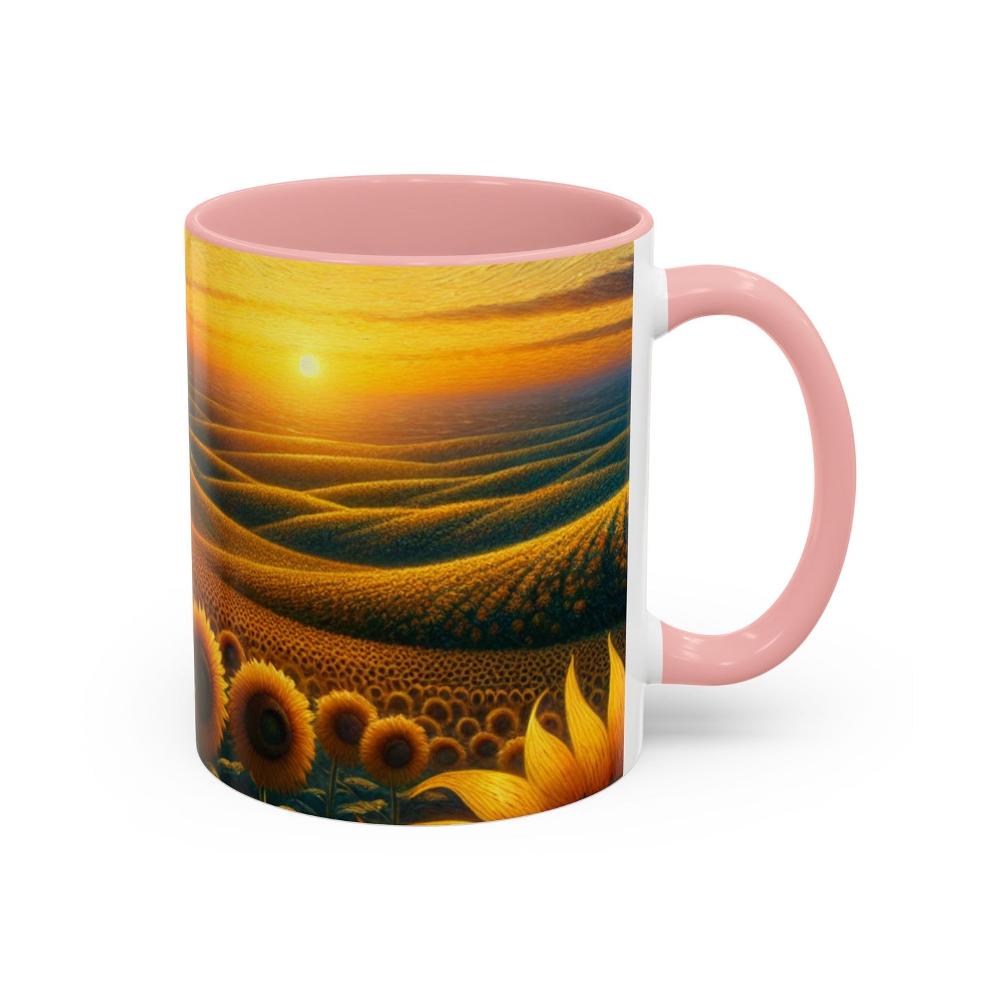 Sunset Serenade in the Sunflower Fields - Mugs