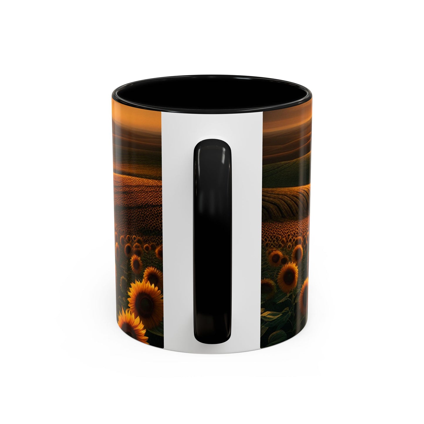 Golden Sunflower Waves - Mugs