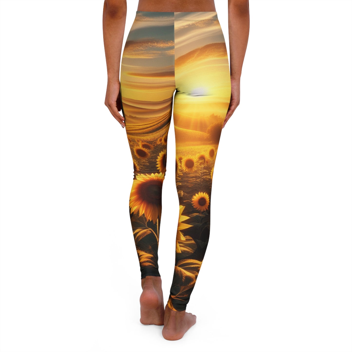 Golden Hour Sunflower Bliss - Leggings