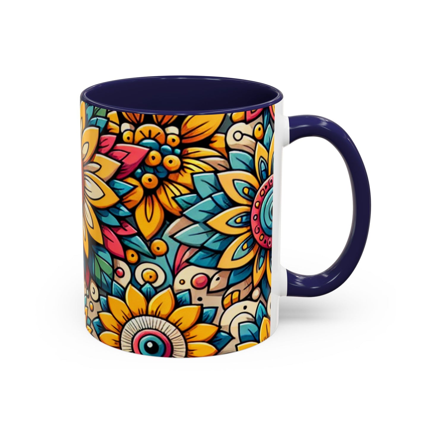 Floral Kaleidoscope Burst - Mugs